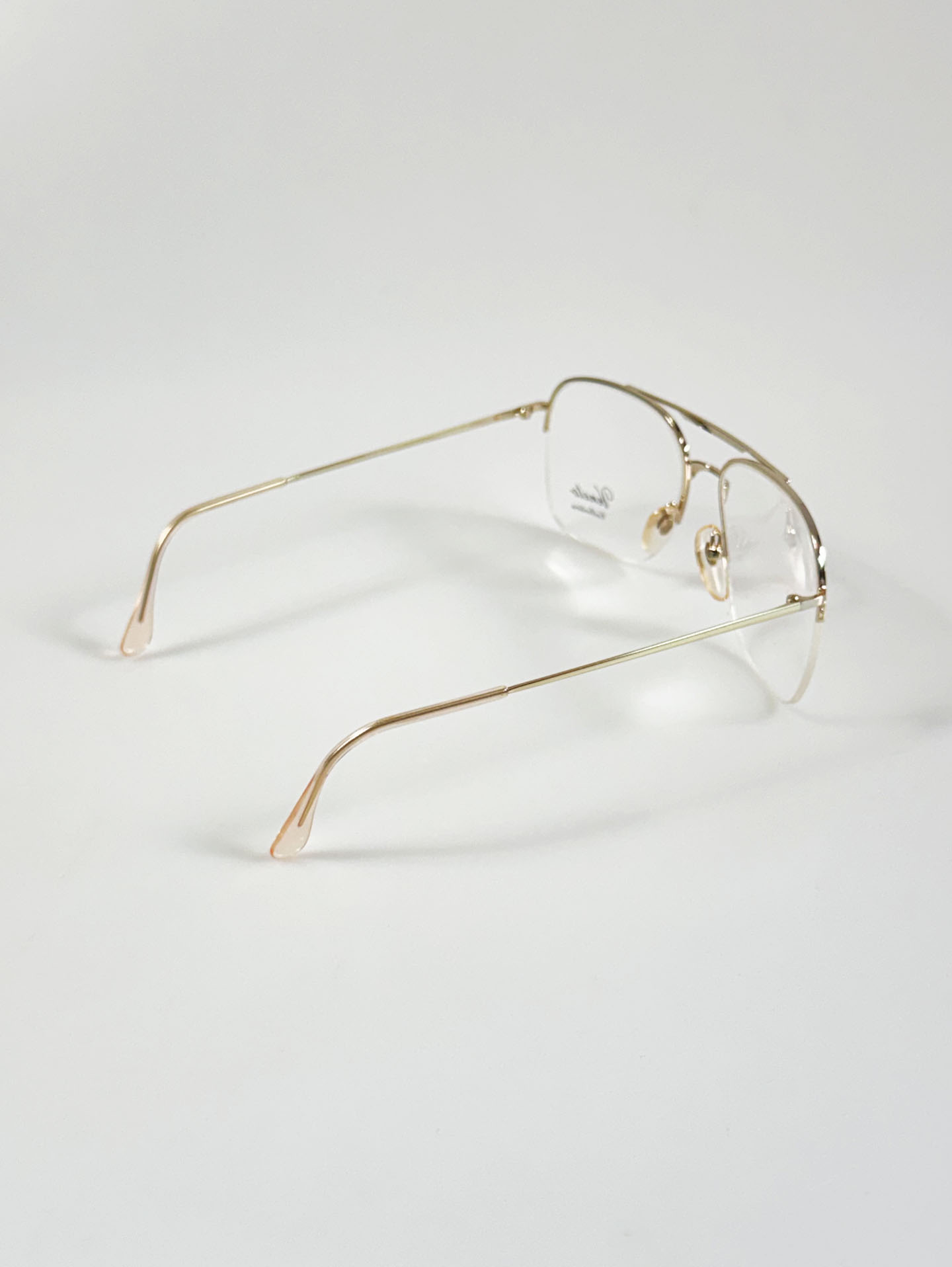 90's Veneto Collection Gold Aviator Metal Frame Glasses