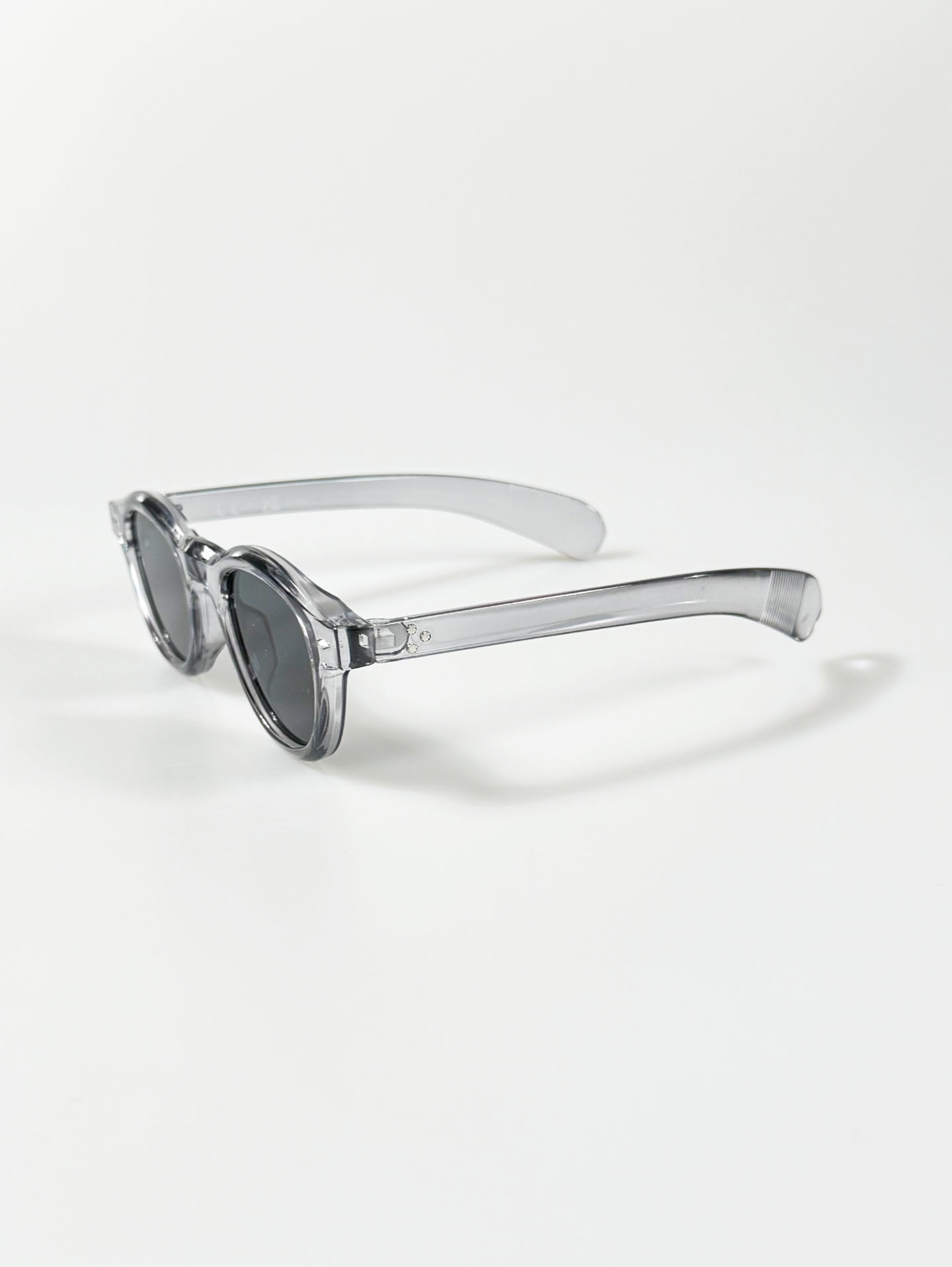 Smoke Clear Bold Round Oval Sunglasses
