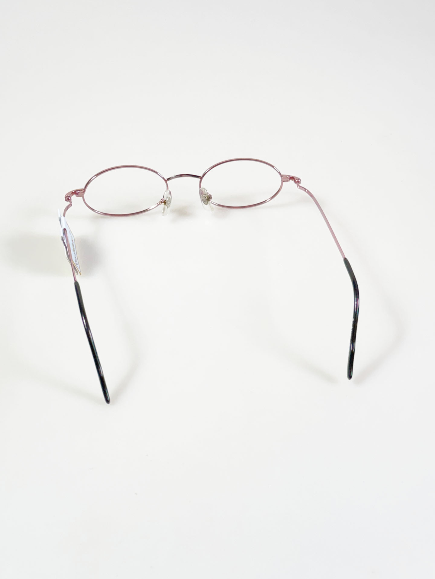RUCHIANO Pink Slim Oval Metal Frame Glasses