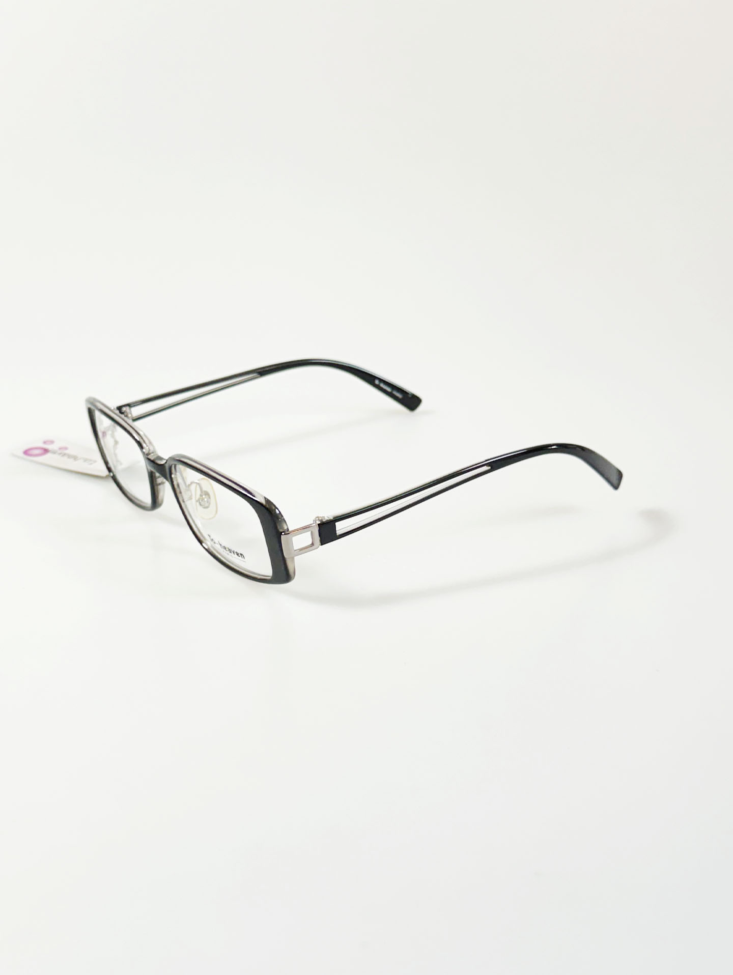 TO-HEAVEN Black Square Combination Horn-Rim Frame Glasses