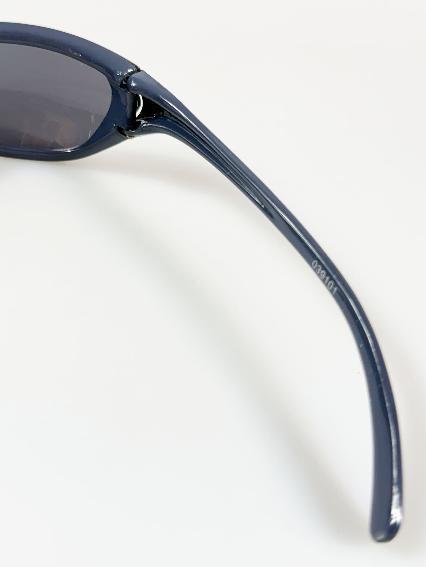 Navy Blue Bold Wraparound Oval Sporty Sunglasses