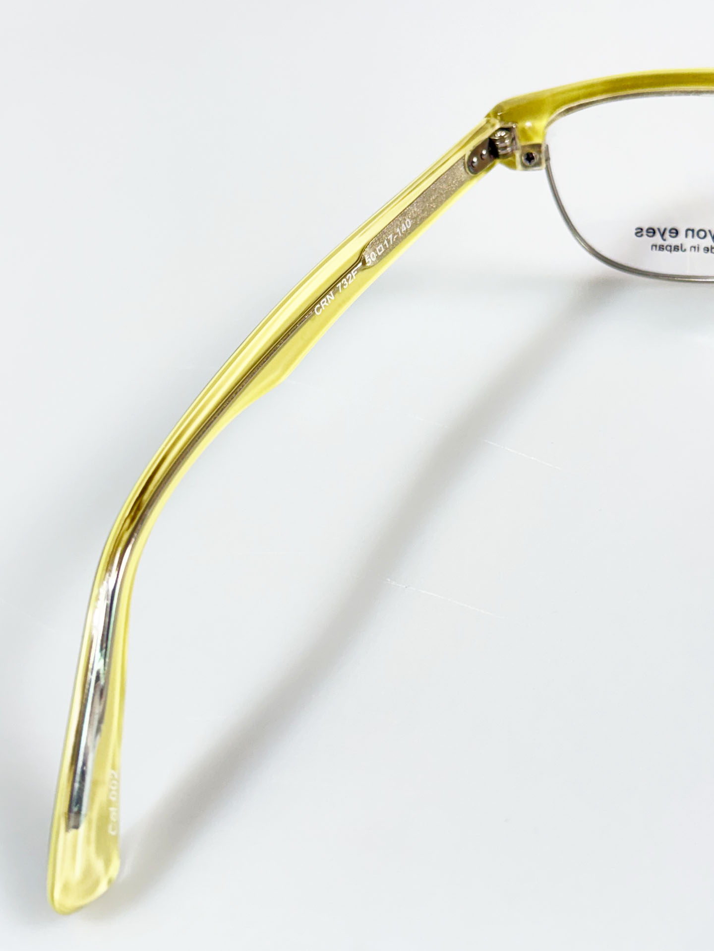 CRAYON EYES Black & Lime Browline Square Combination Frame Glasses