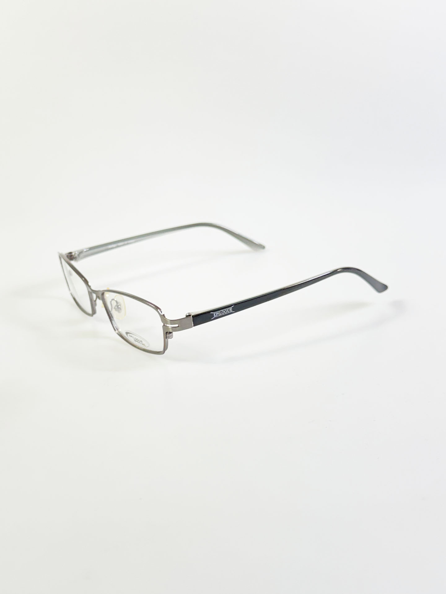 EPILOGUE Silver Slim Square Metal Glasses