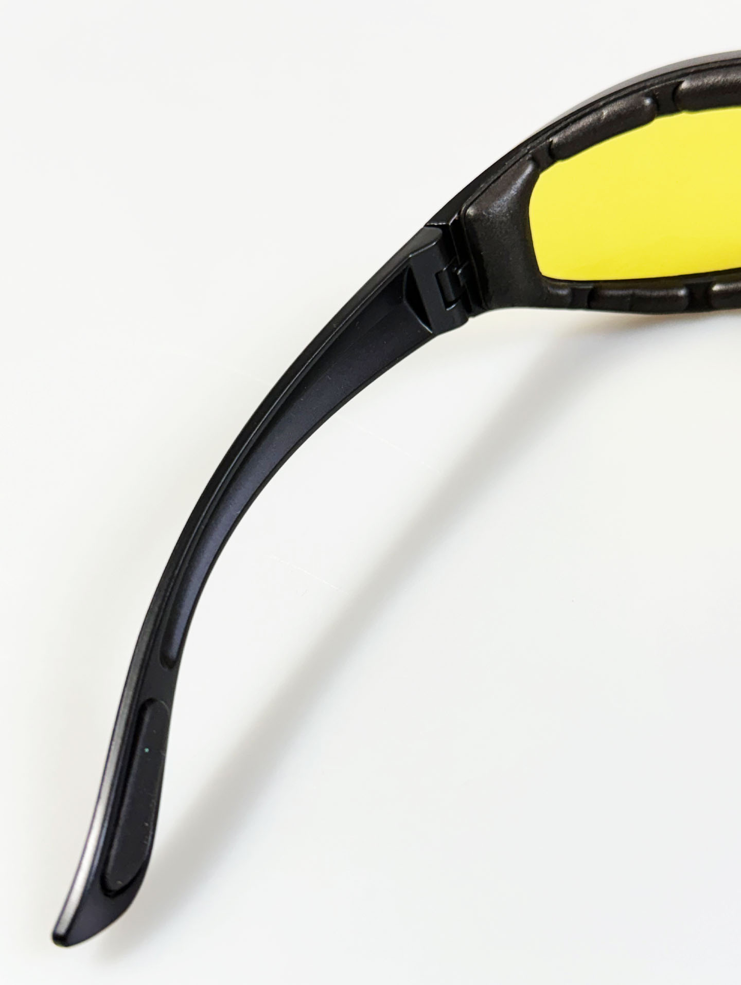 Black Bold Wraparound Yellow Lens Sport Sunglasses