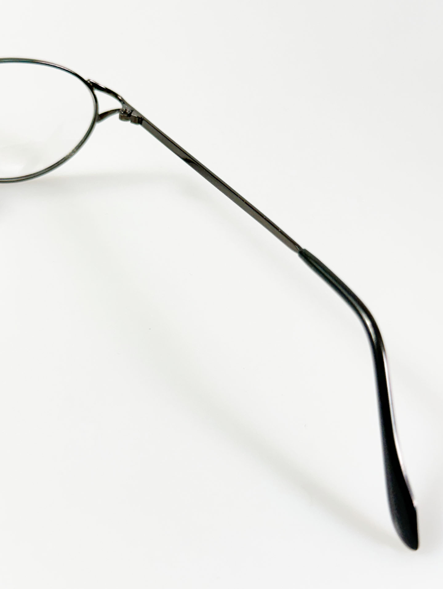 MEGA Black & Gold Slim Oval Metal Glasses