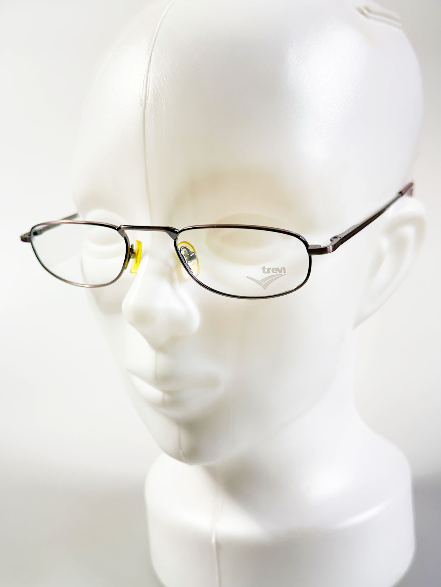 90's TREVI Slim Square Metal Frame Glasses