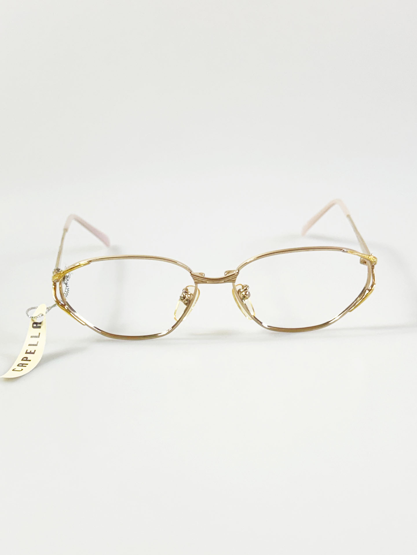 90's CAPELLA Gold Slim Oval Metal Frame Glasses