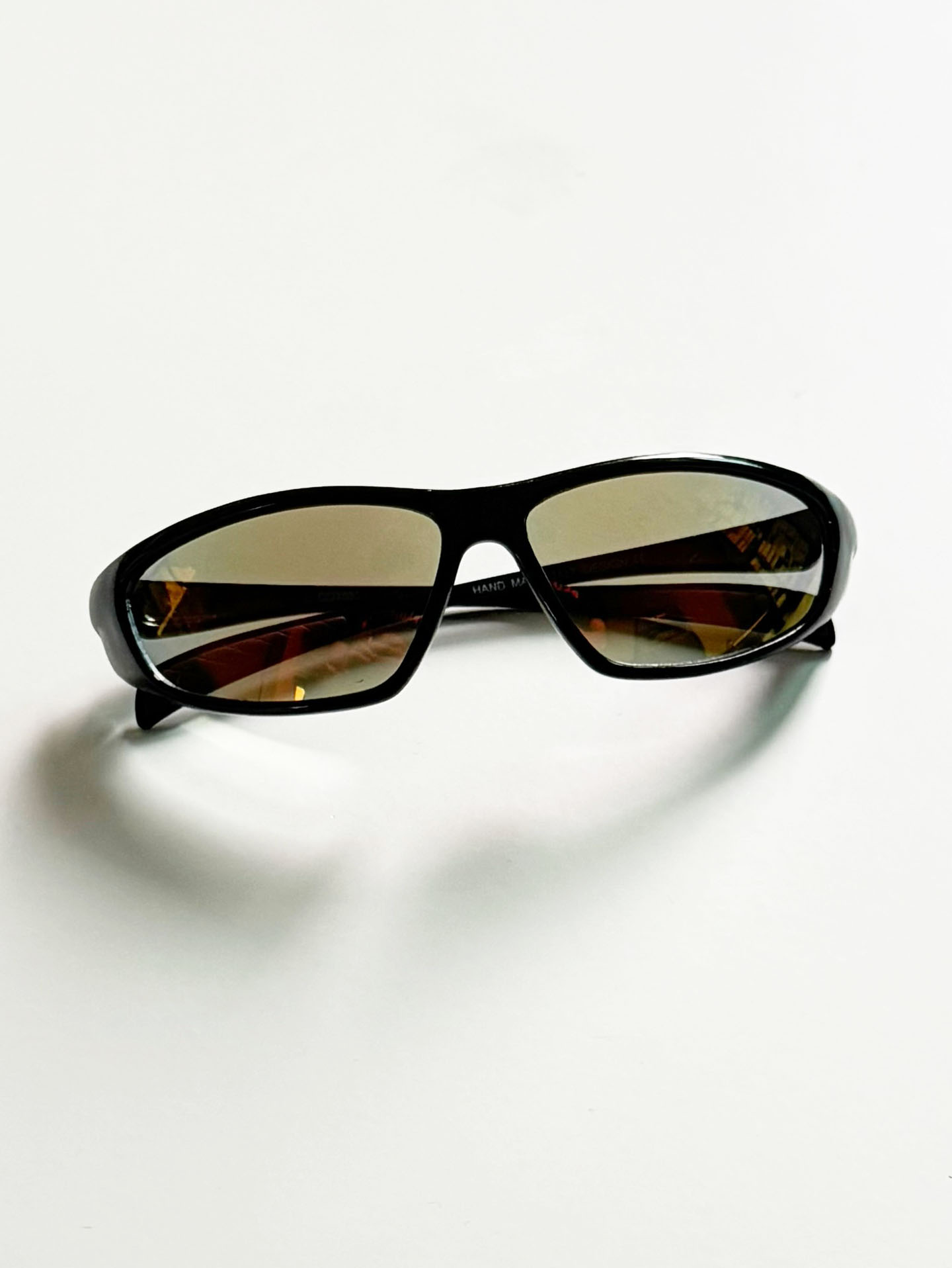 Black Sport Wraparound Frame Sunglasses