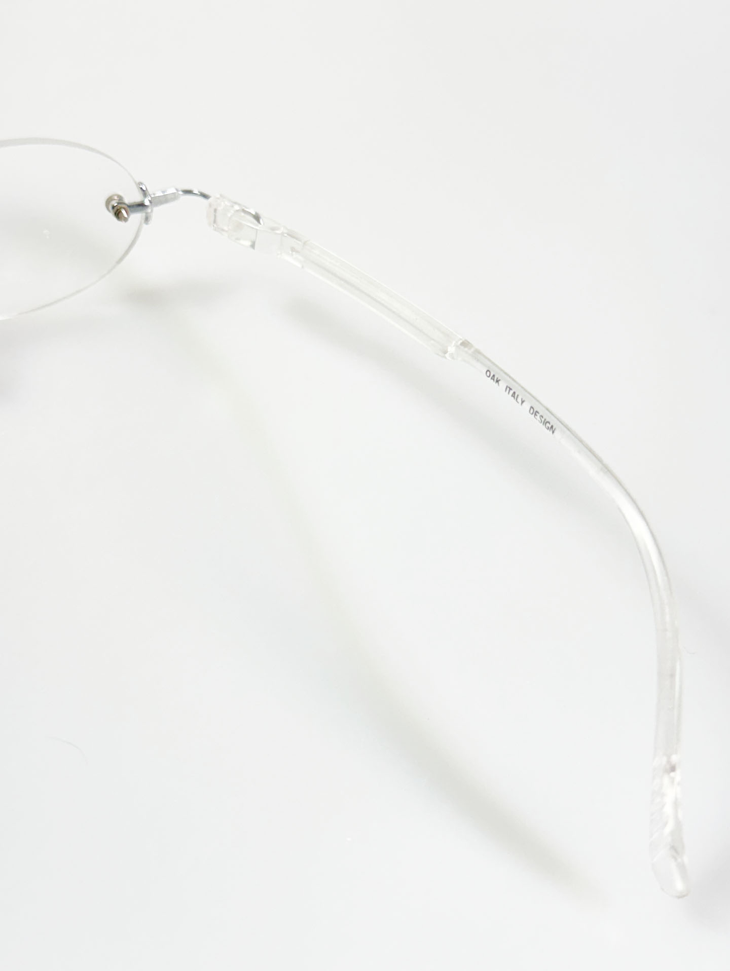 OAK Clear Rimless Oval Frame Glasses