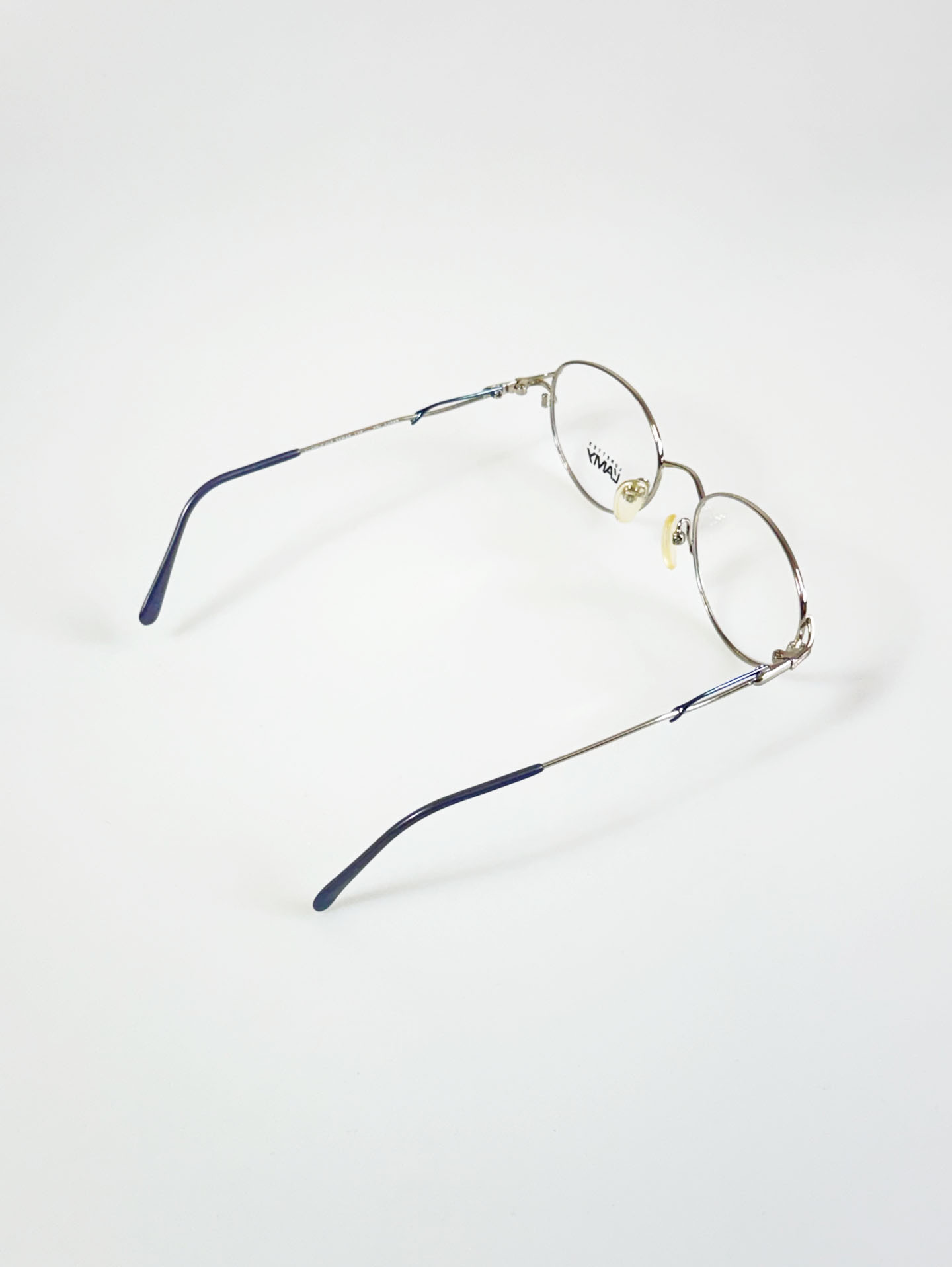 LAMY Silver Titanium Slim Oval Metal Frame Glasses