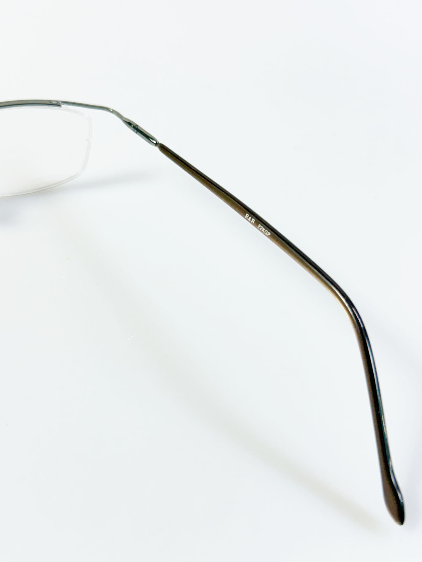 R&B Eyewear Gunmetal Half-Rim Square Glasses