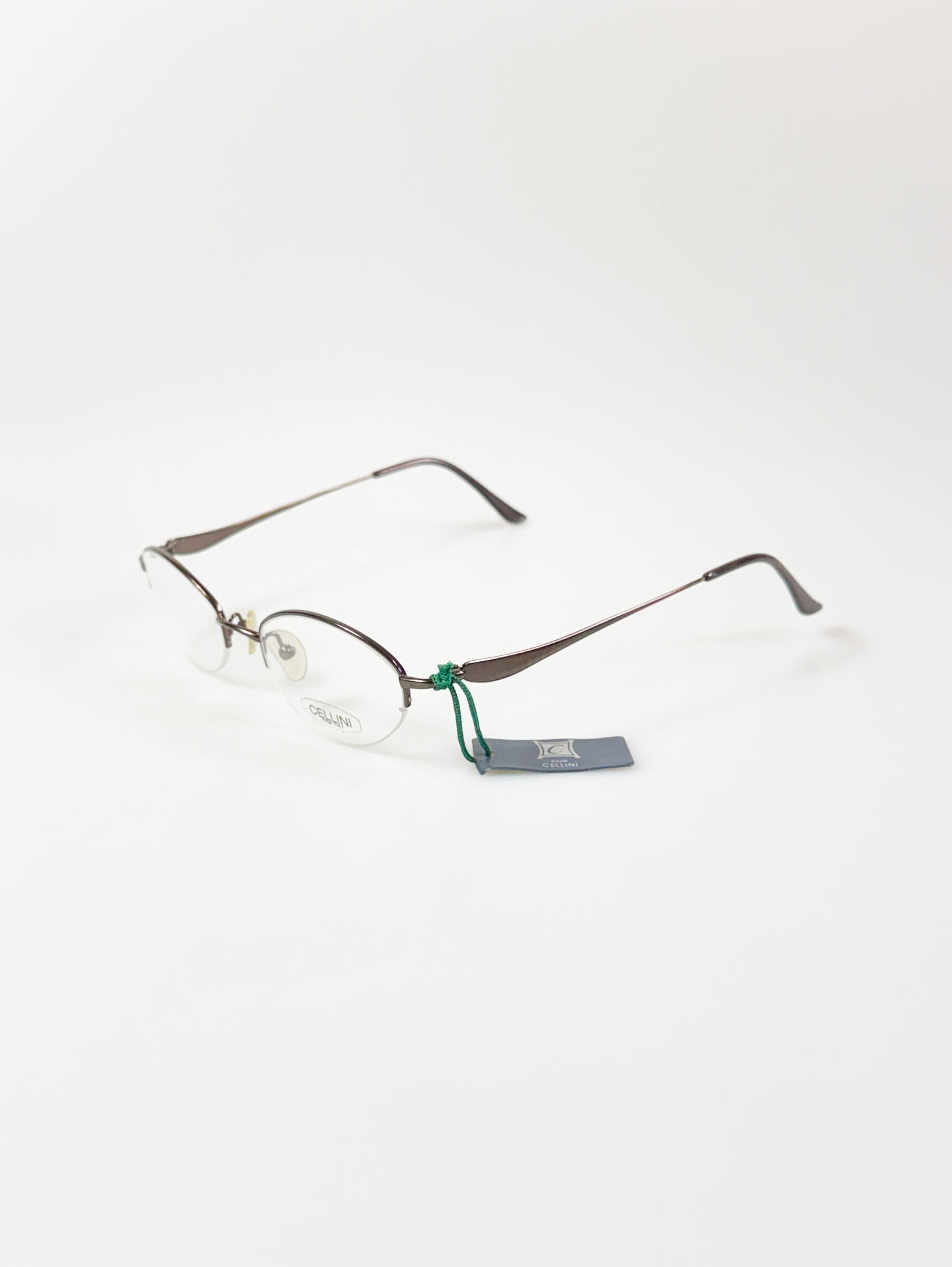 CELLINI Half-Rim Oval Metal Glasses