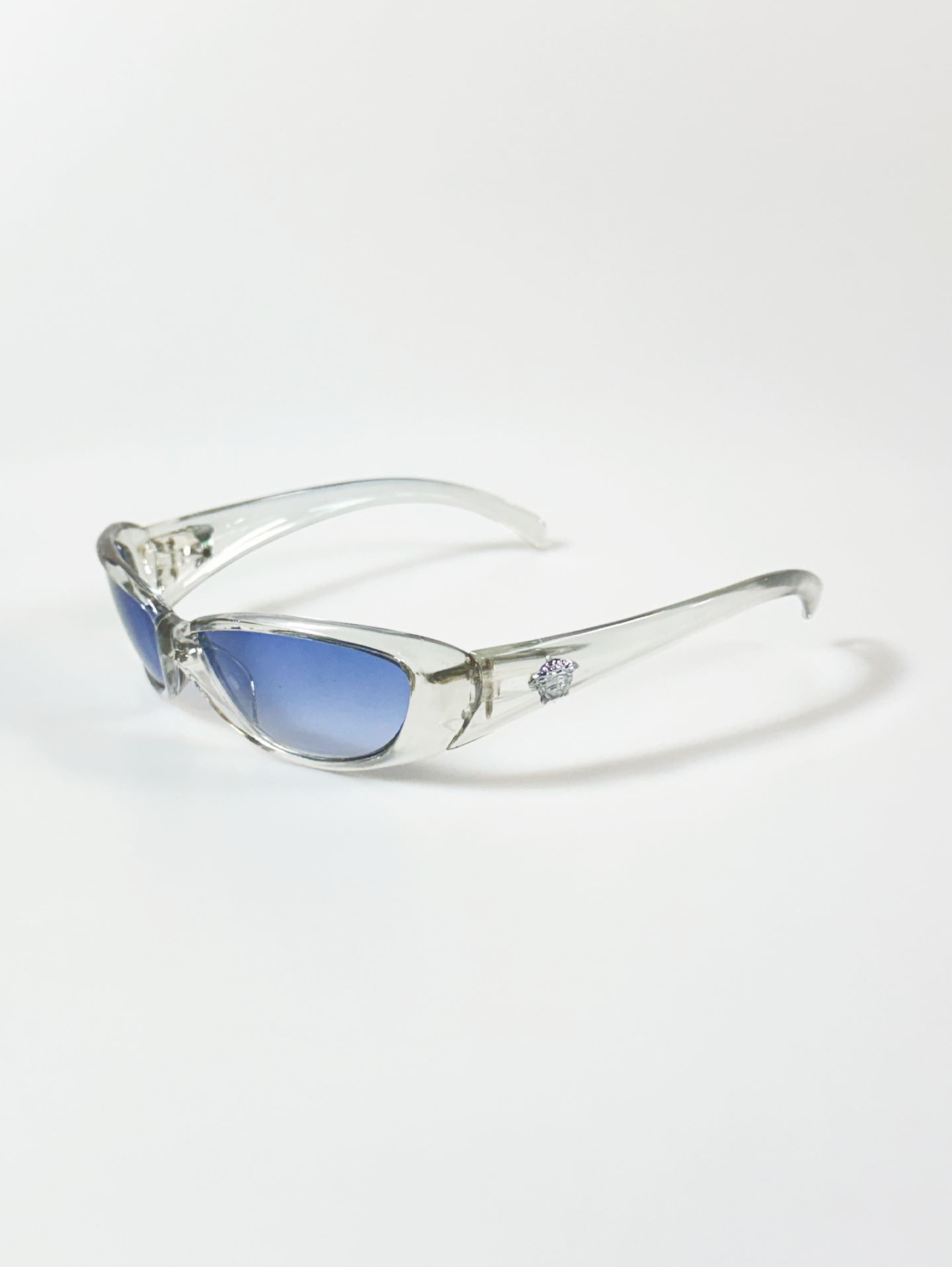 Clear Wraparound Square Frame Tinted Sunglasses