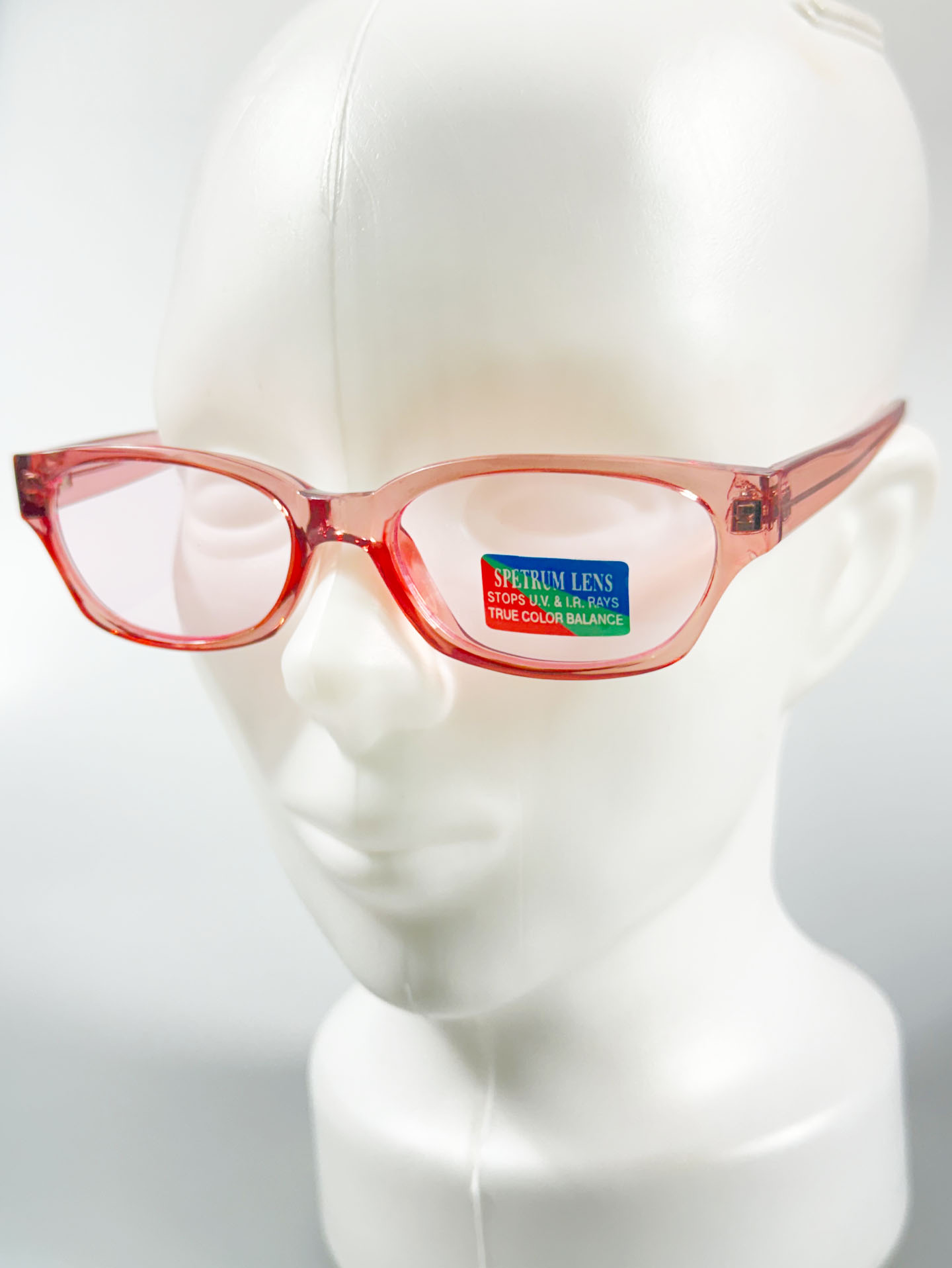 Pink Transparent Square Frame Tint Sunglasses