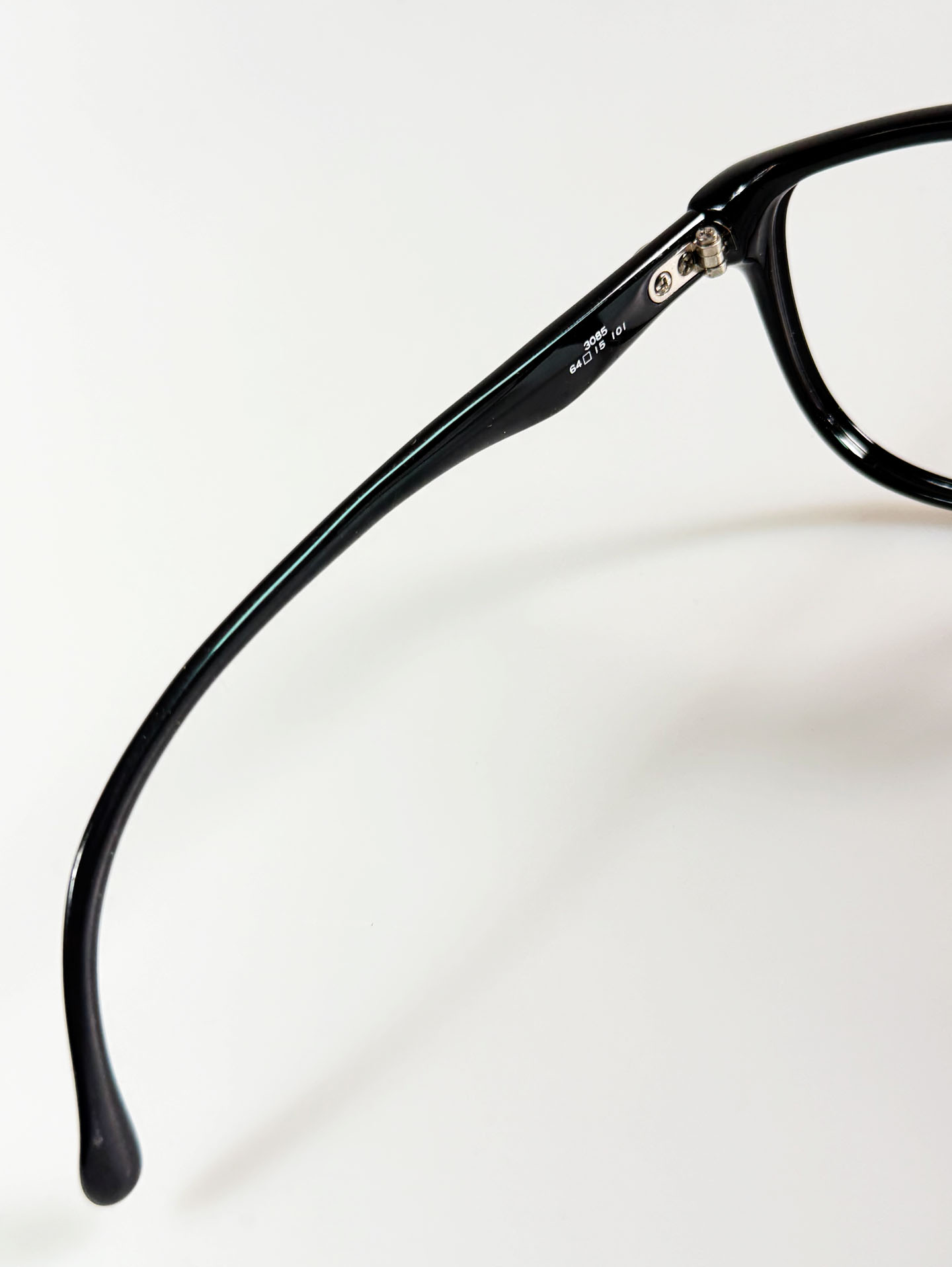 90's MONICA Oversized Black Square Acetate Glasses