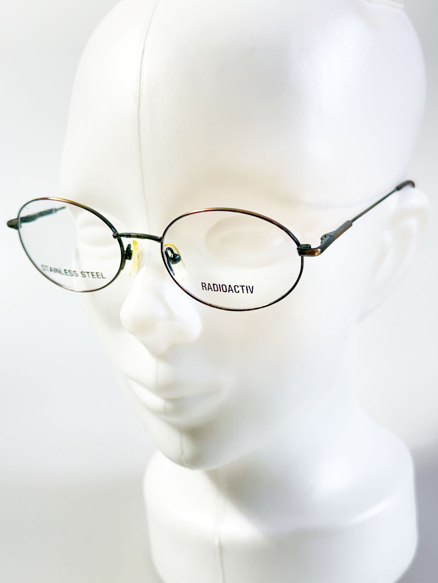 90's RADIOACTIV Antique Tortoise Slim Oval Metal Glasses