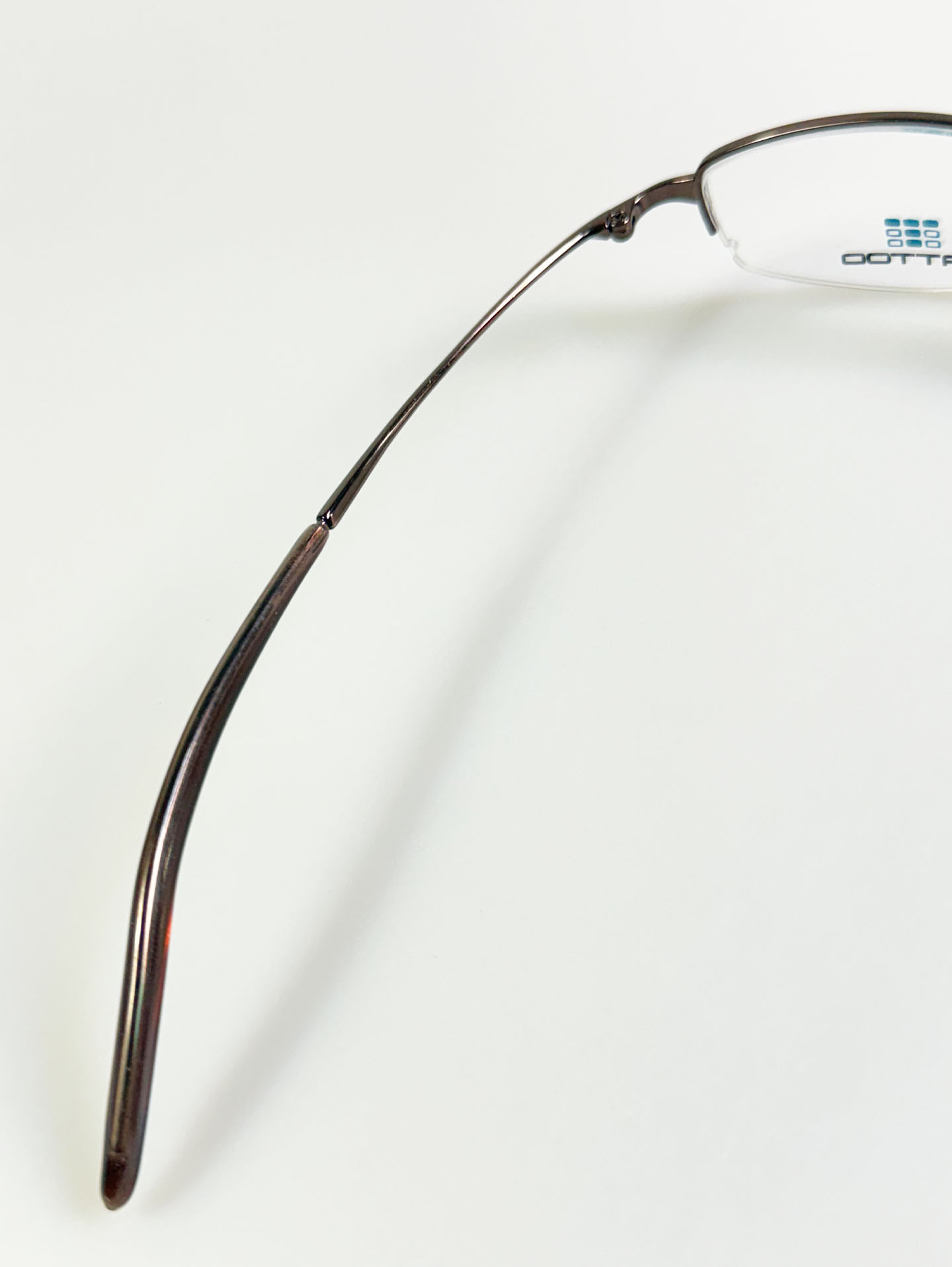 TATTOO Bronze Half-Rim Square Metal Glasses