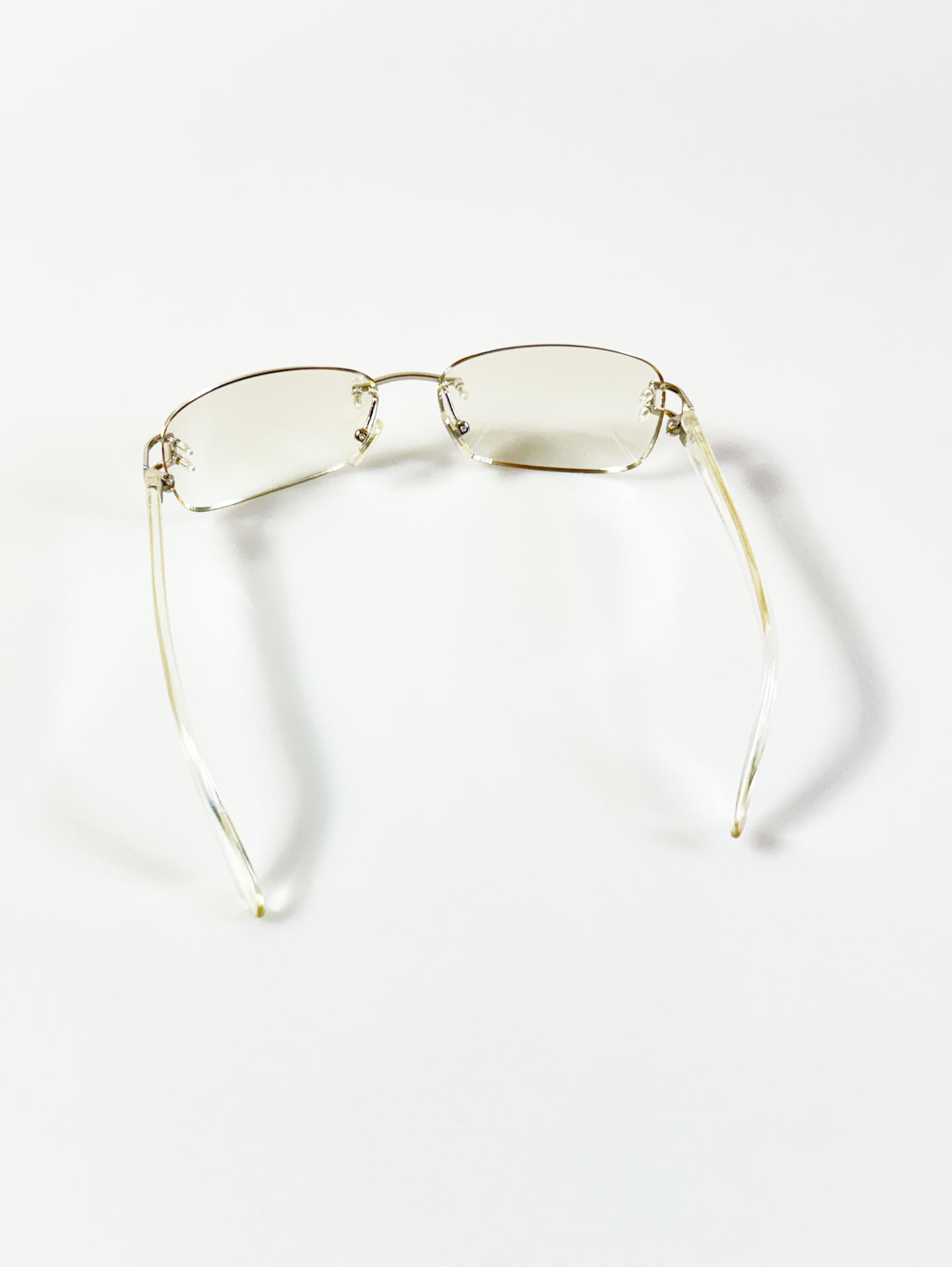 CAPRIO Rimless Square Metal Tinted Sunglasses