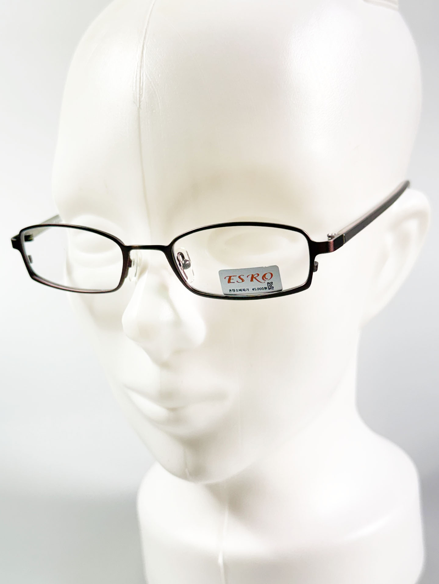 ESRO Matte Brown Slim Square Metal Glasses
