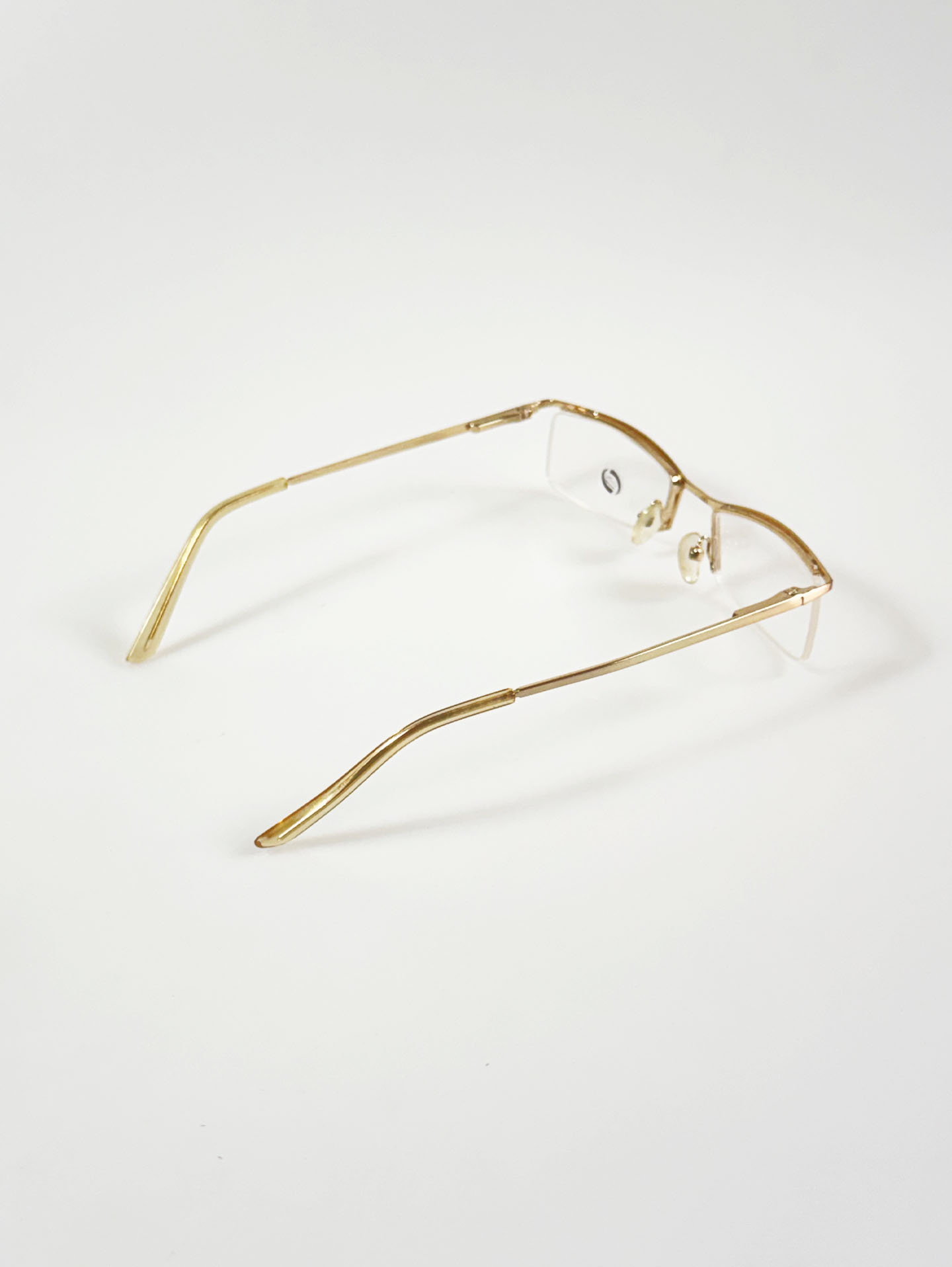 Ce-Tru Gold Semi-Rimless Square Glasses