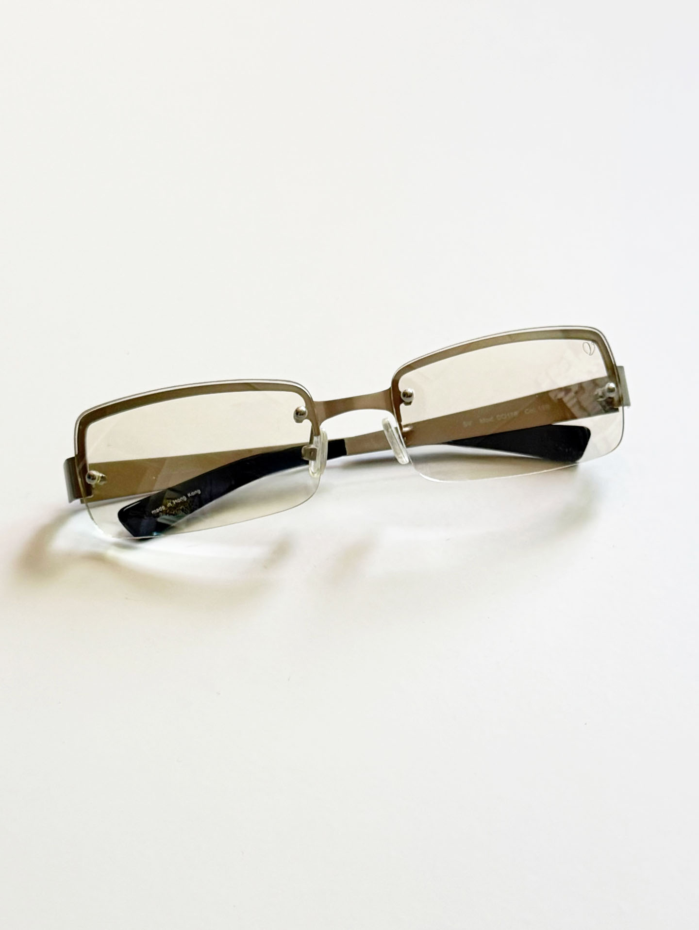 SILVIO VALENCIA Silver Rimless Square Metal Tint Sunglasses