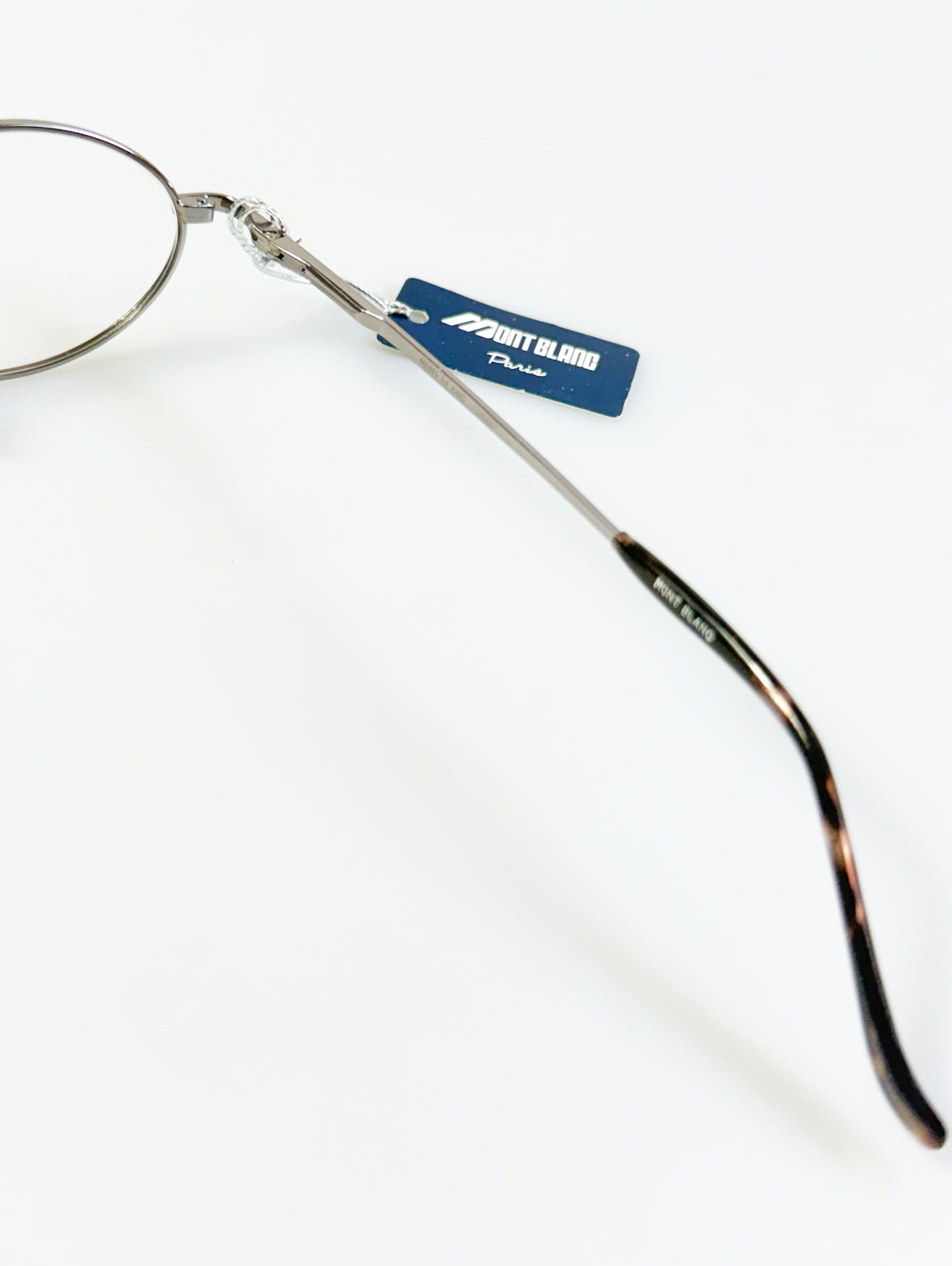 MONT BLANC PARIS Silver Slim Oval Metal Frame Glasses