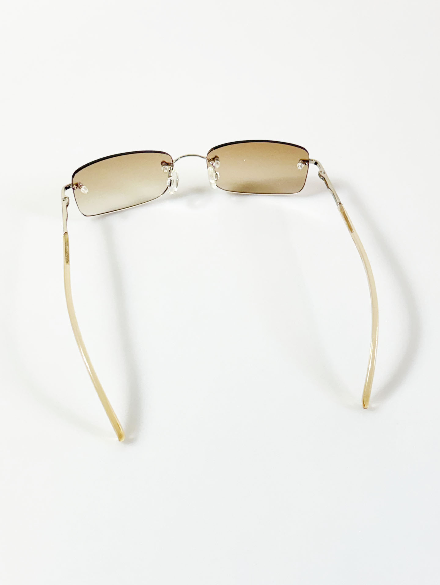 CAPRIO Rimless Square Metal Tinted Sunglasses
