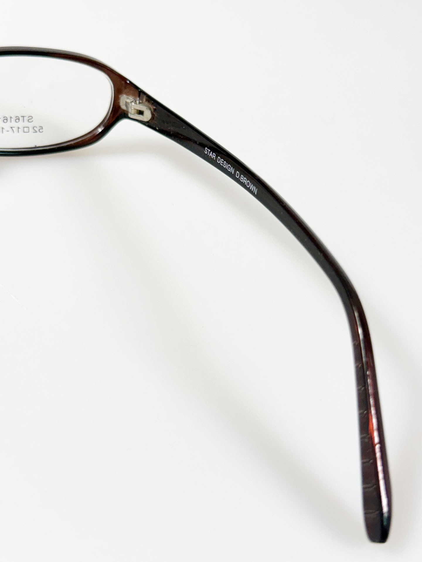STAR Brown Slim Oval Horn-Rim Frame Glasses