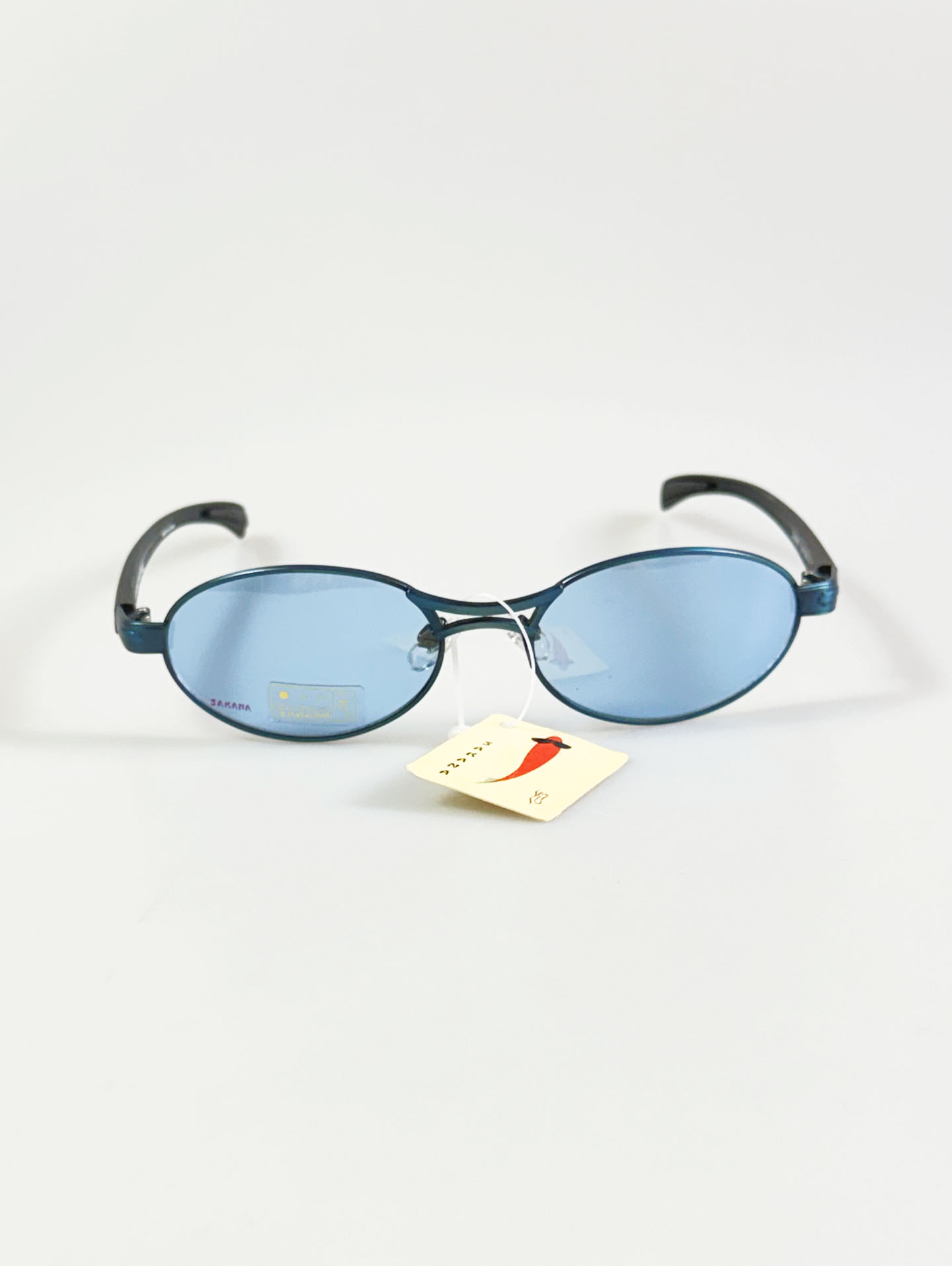 90’s SAKANA Blue Oval Metal Tint Sunglasses