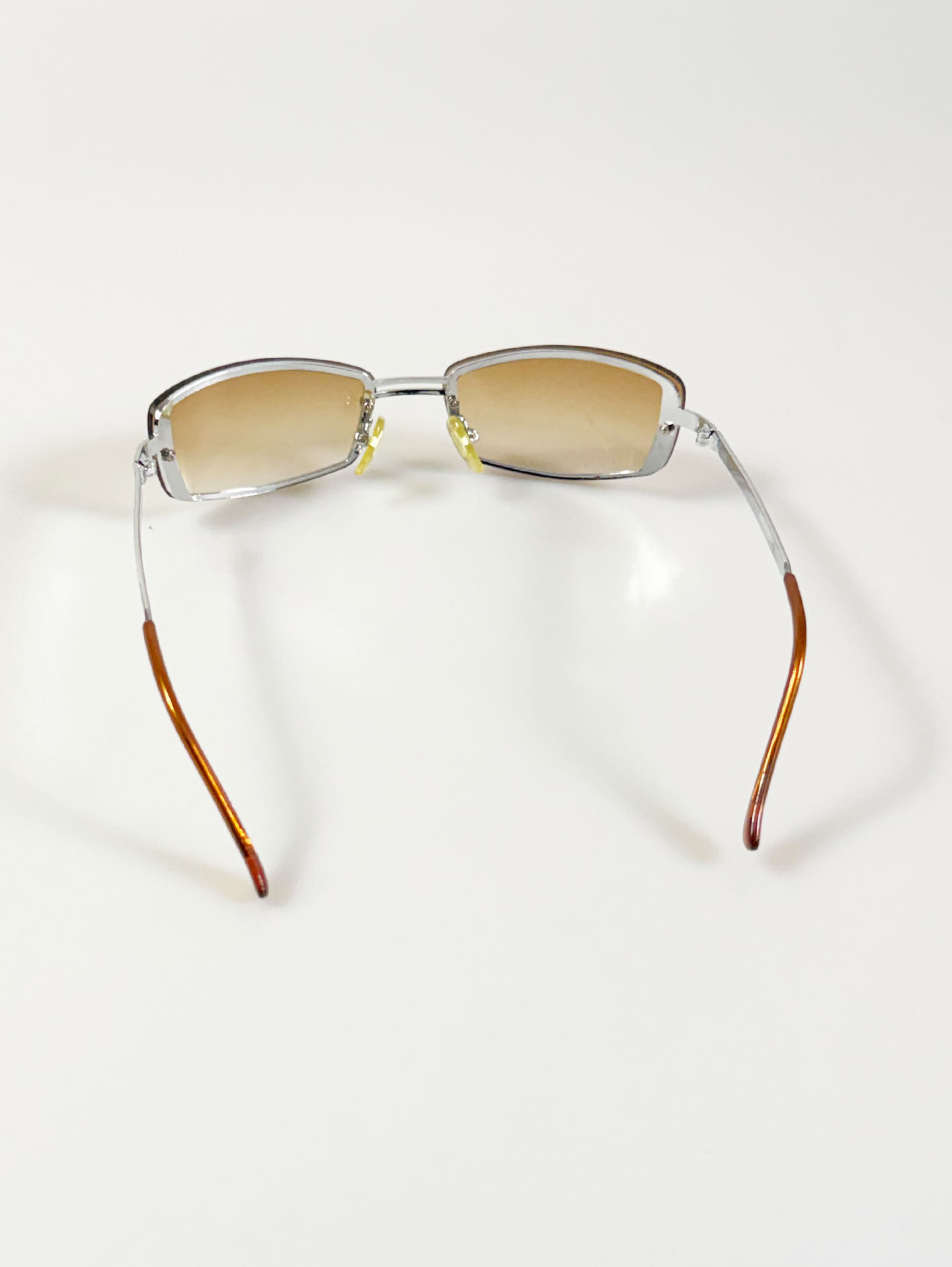Rimless Square Metal Frame Tint Sunglasses