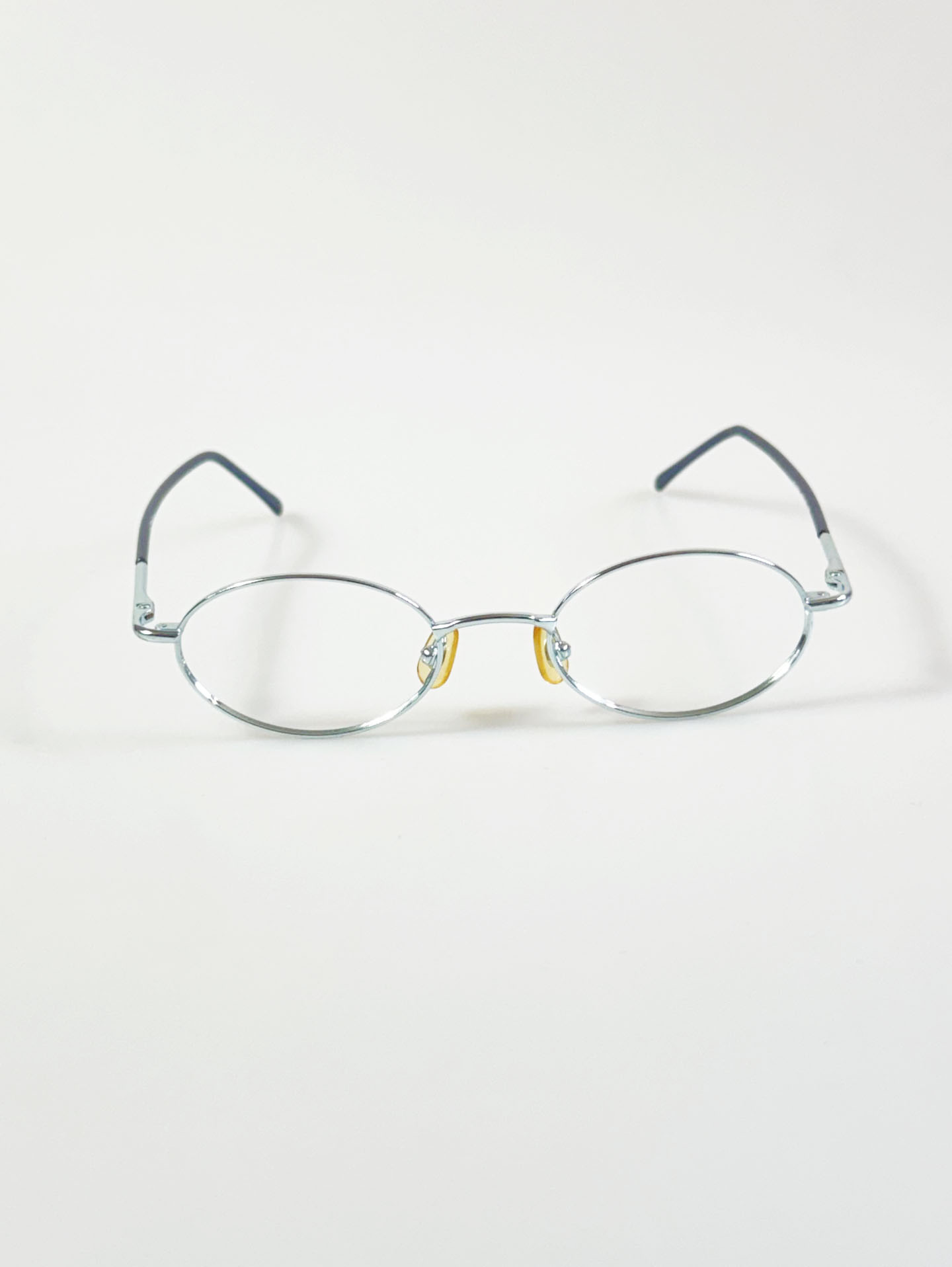 UNIX Slim Oval Full-Rim Light Blue Metal Frame Glasses