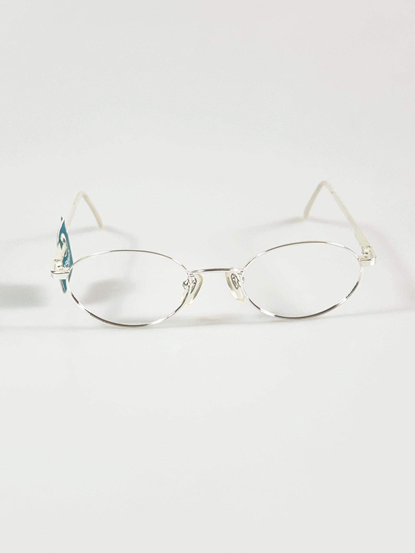 BARBIZON Silver Slim Oval Metal Glasses
