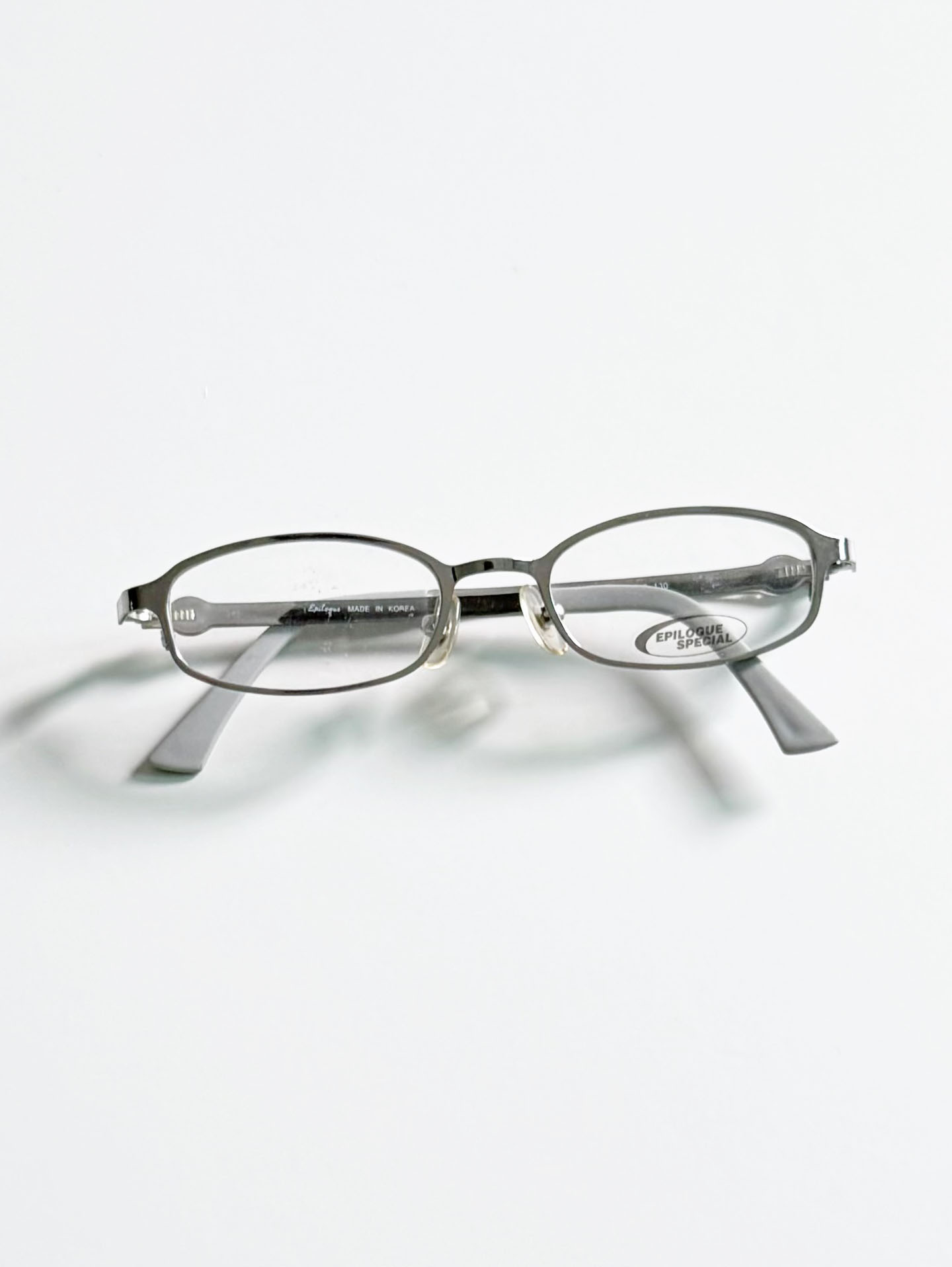 EPILOGUE Silver Square Metal Glasses