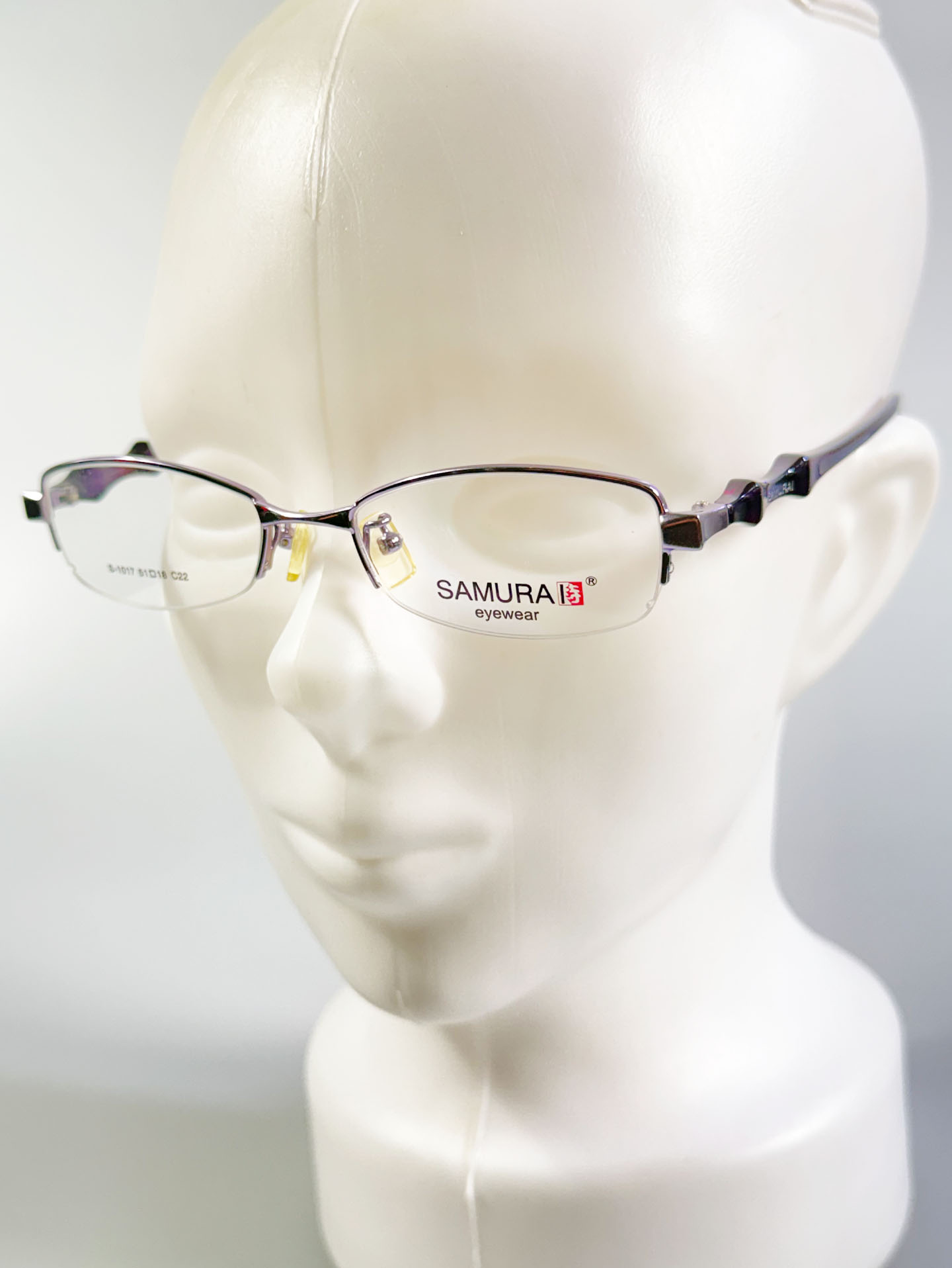 SAMURAI Eyewear Lavender Half-Rim Metal Glasses