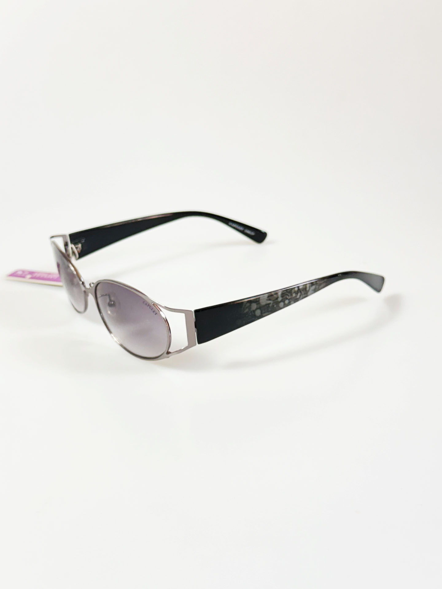 CAPULET Silver Oval Metal Combination Frame Sunglasses