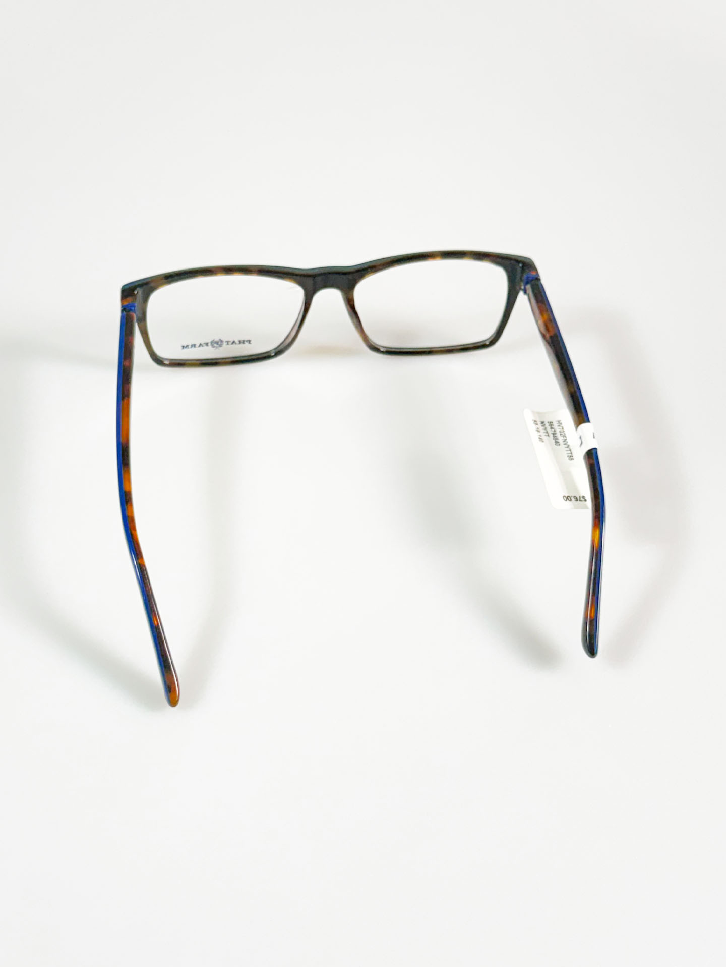 PHAT FARM Deep Blue Square Horn-Rim Glasses