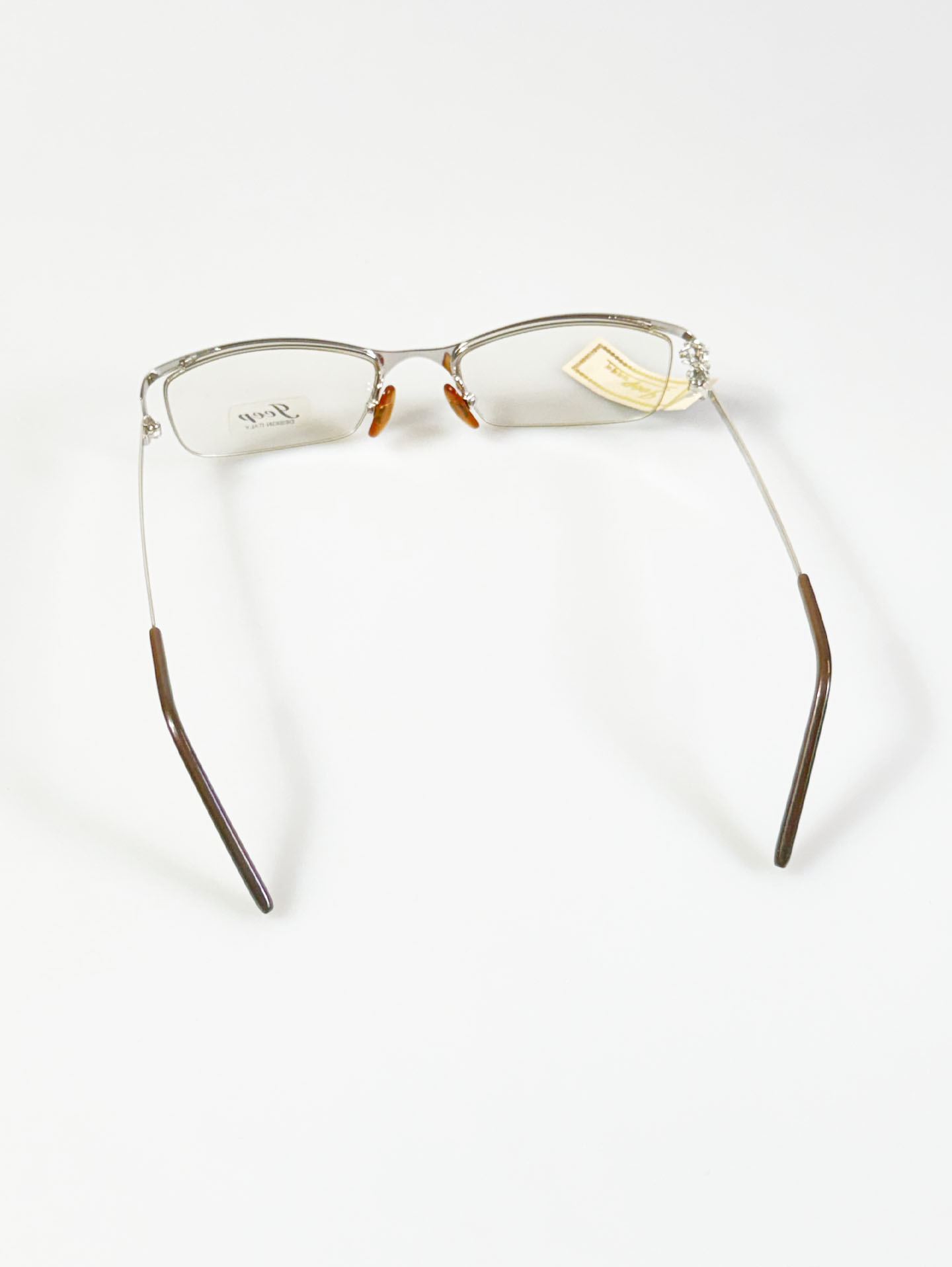 Jeep Silver Square Half-Rim Metal Glasses