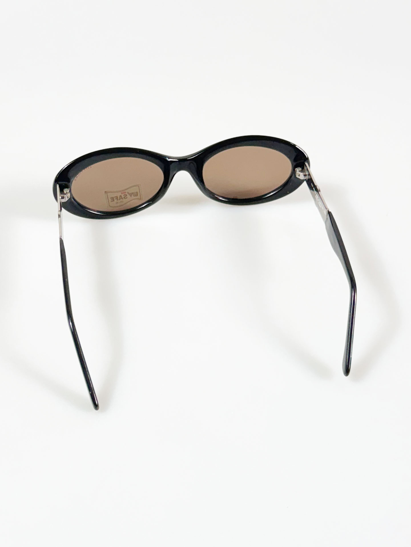 90’s CITY POLICE Black Bold Oval Tinted Sunglasses