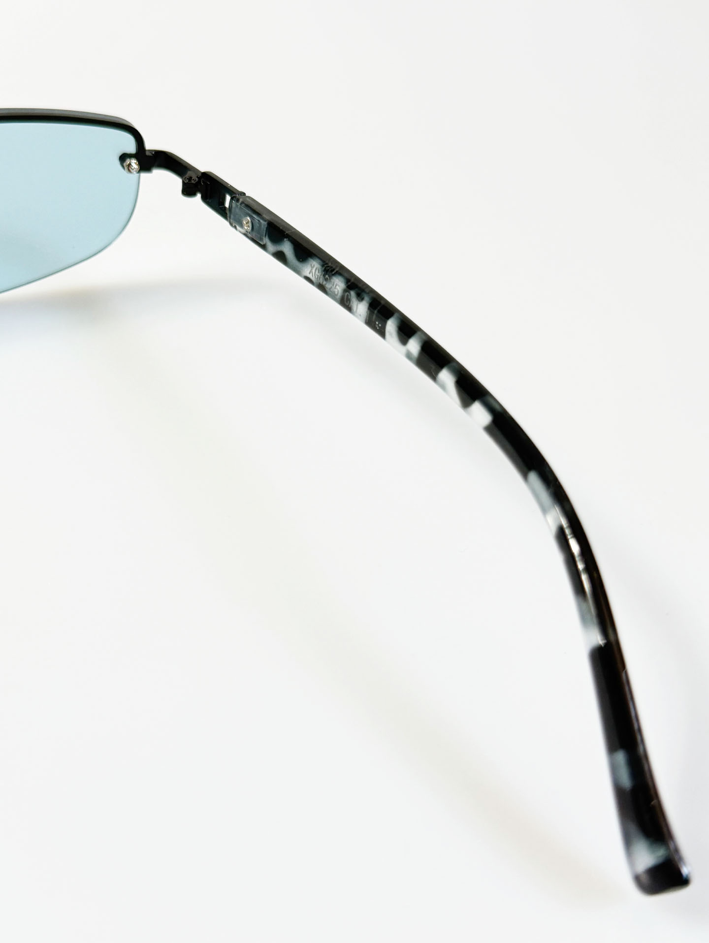 Rimless Square Metal Frame Tint Sunglasses