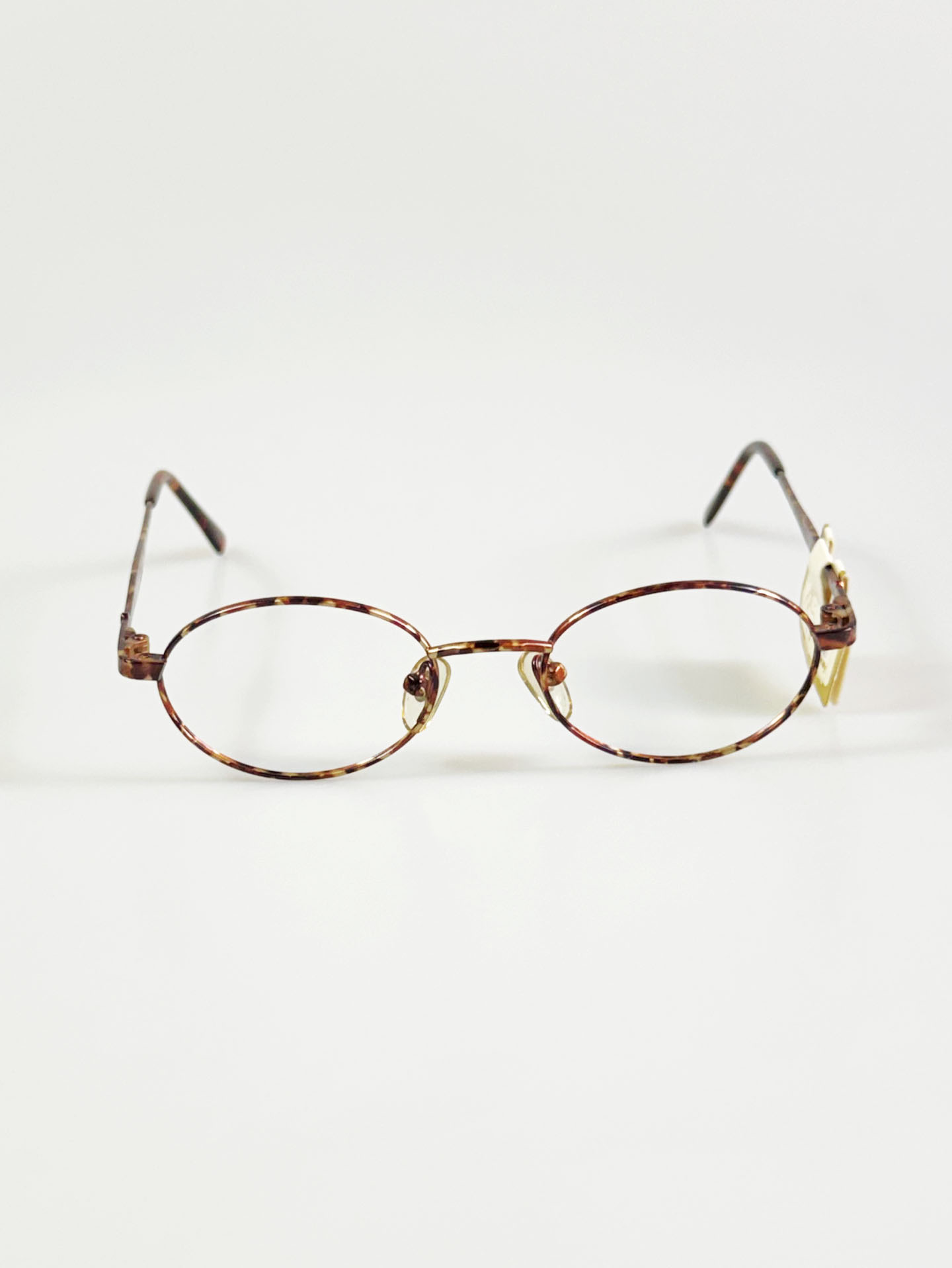 90’s Donkey Tortoise Oval Metal Frame Glasses