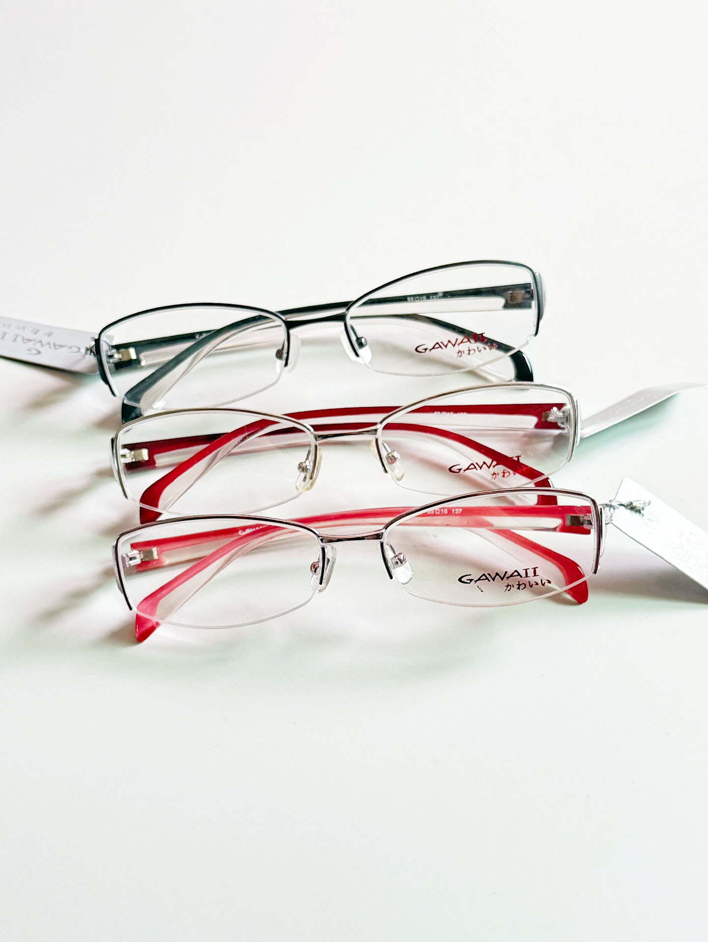 GAWAII Titanium Semi-Rimless Glasses Collection Series 02.