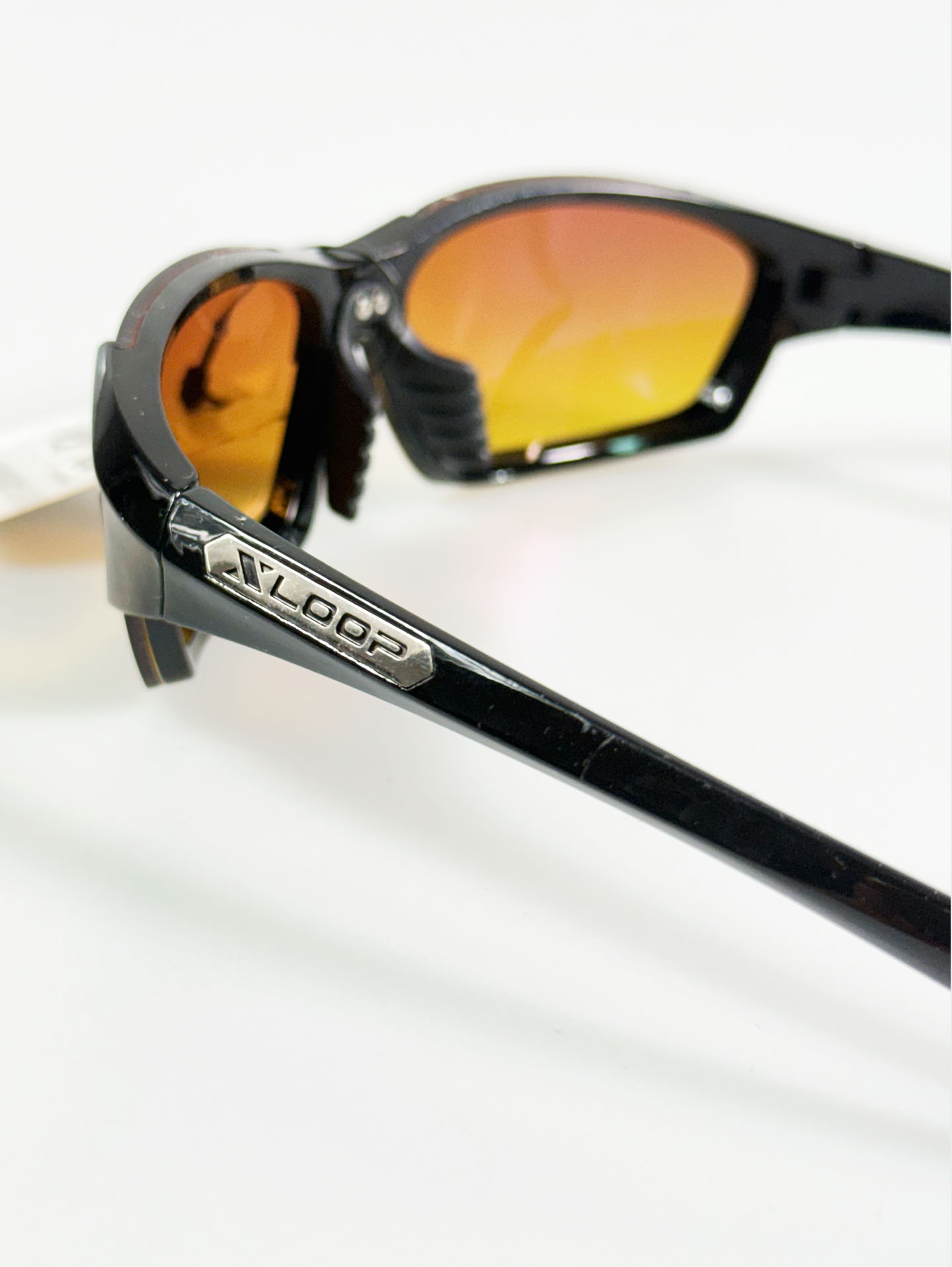 XLOOP Black Sport Wraparound Tint Sunglasses