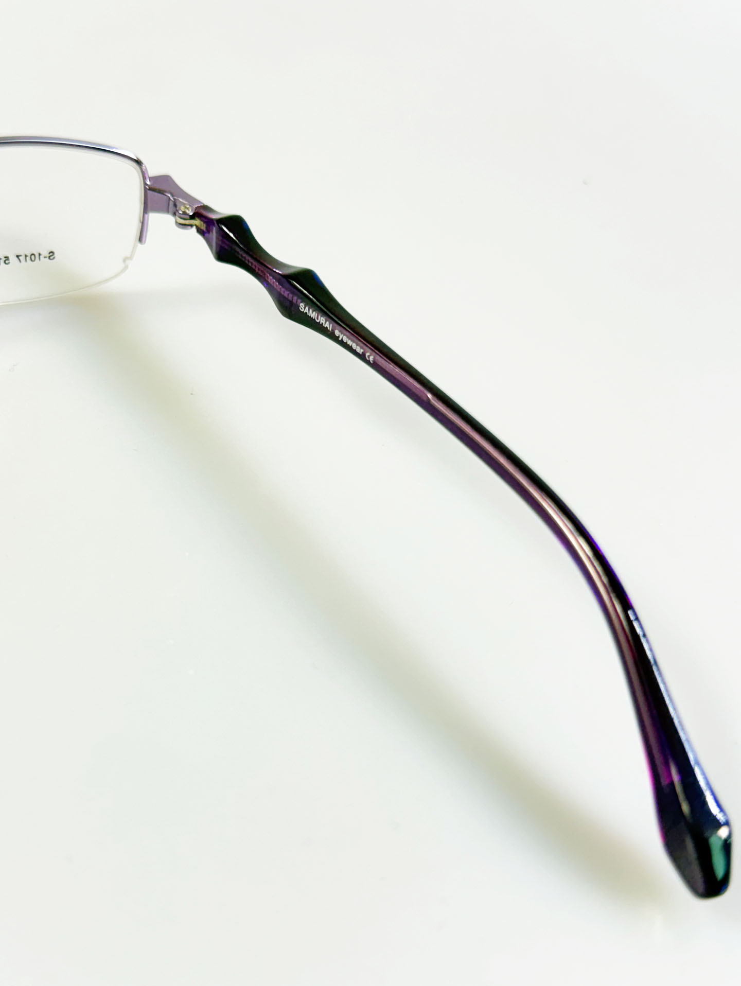 SAMURAI Eyewear Lavender Half-Rim Metal Glasses
