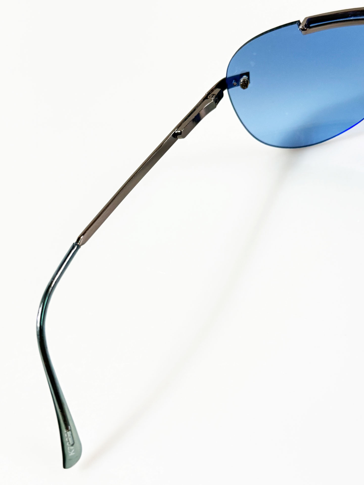 Double Bridge Rimless Metal Tint Sunglasses