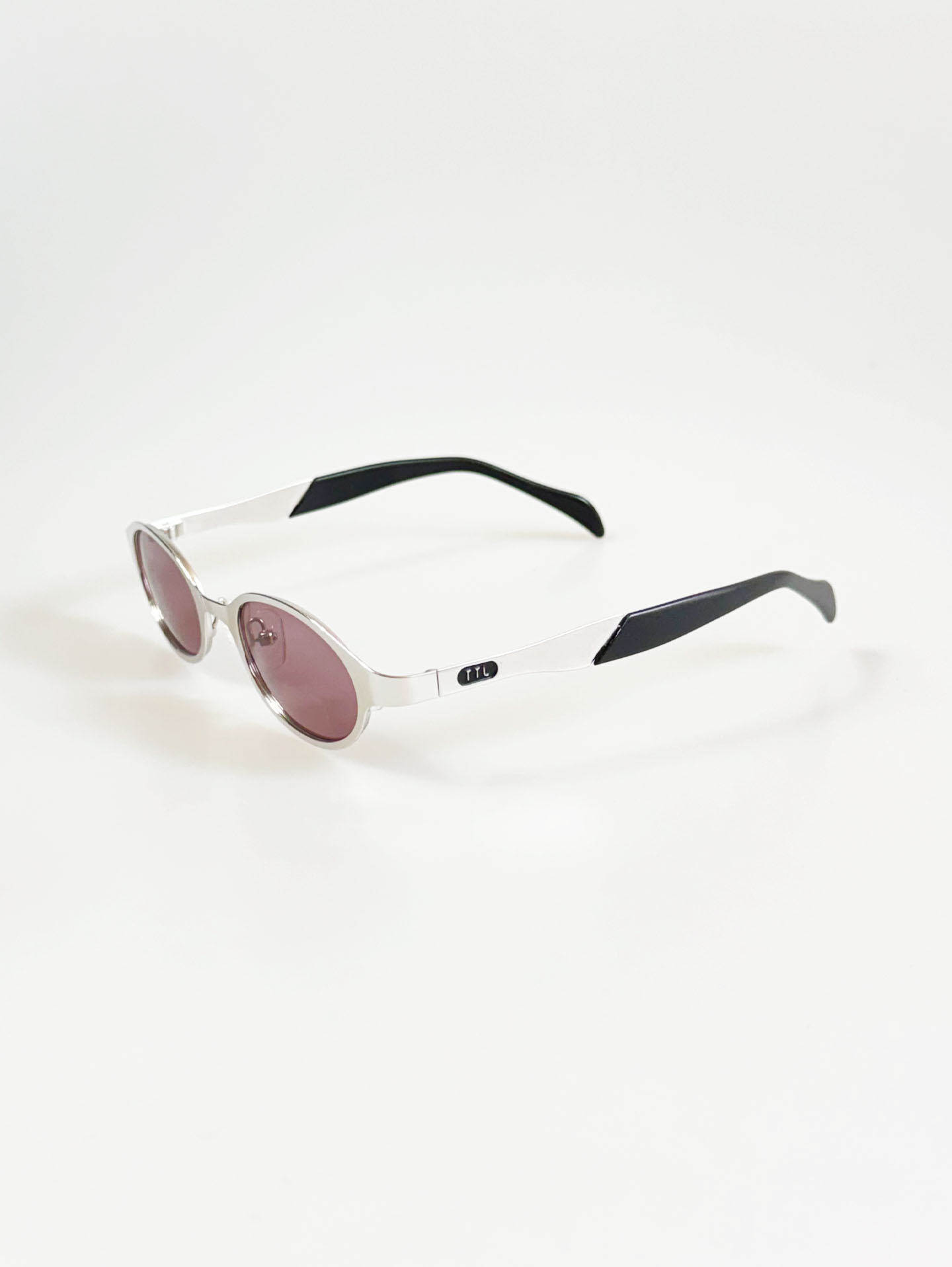 PAVAROTTI Silver Oval Metal Sunglasses