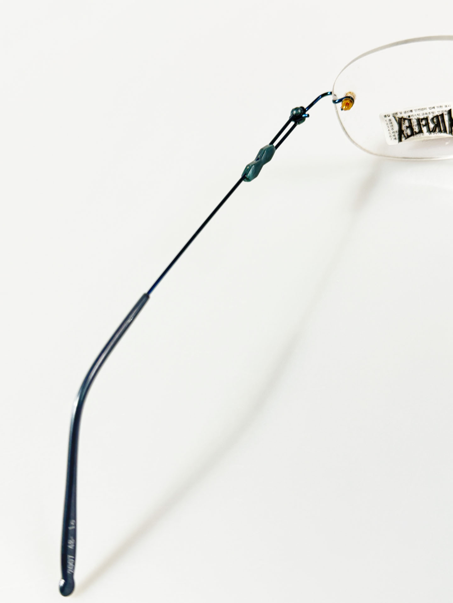 EPILOGUE Blue Rimless Square Metal Glasses
