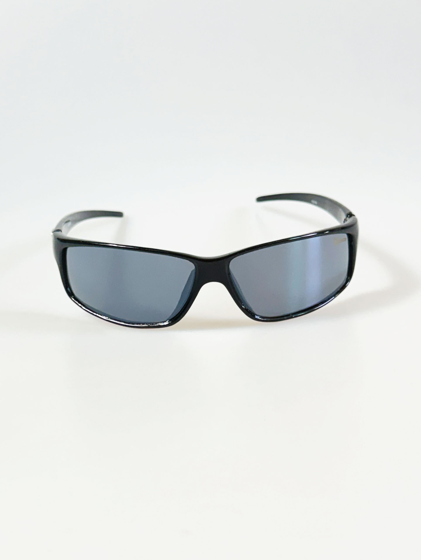 90's DESIGN Black Slim Square Wraparound Sunglasses