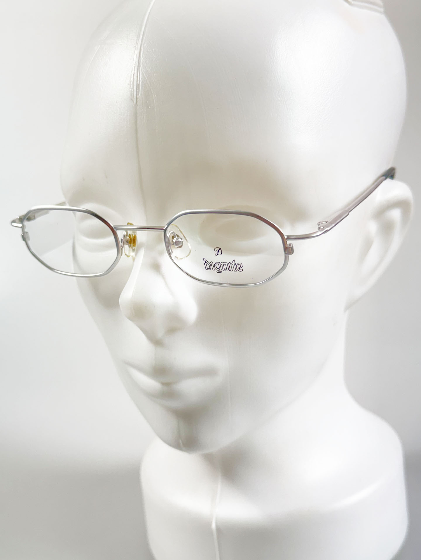 DIGNITE Silver Slim Oval Metal Glasses