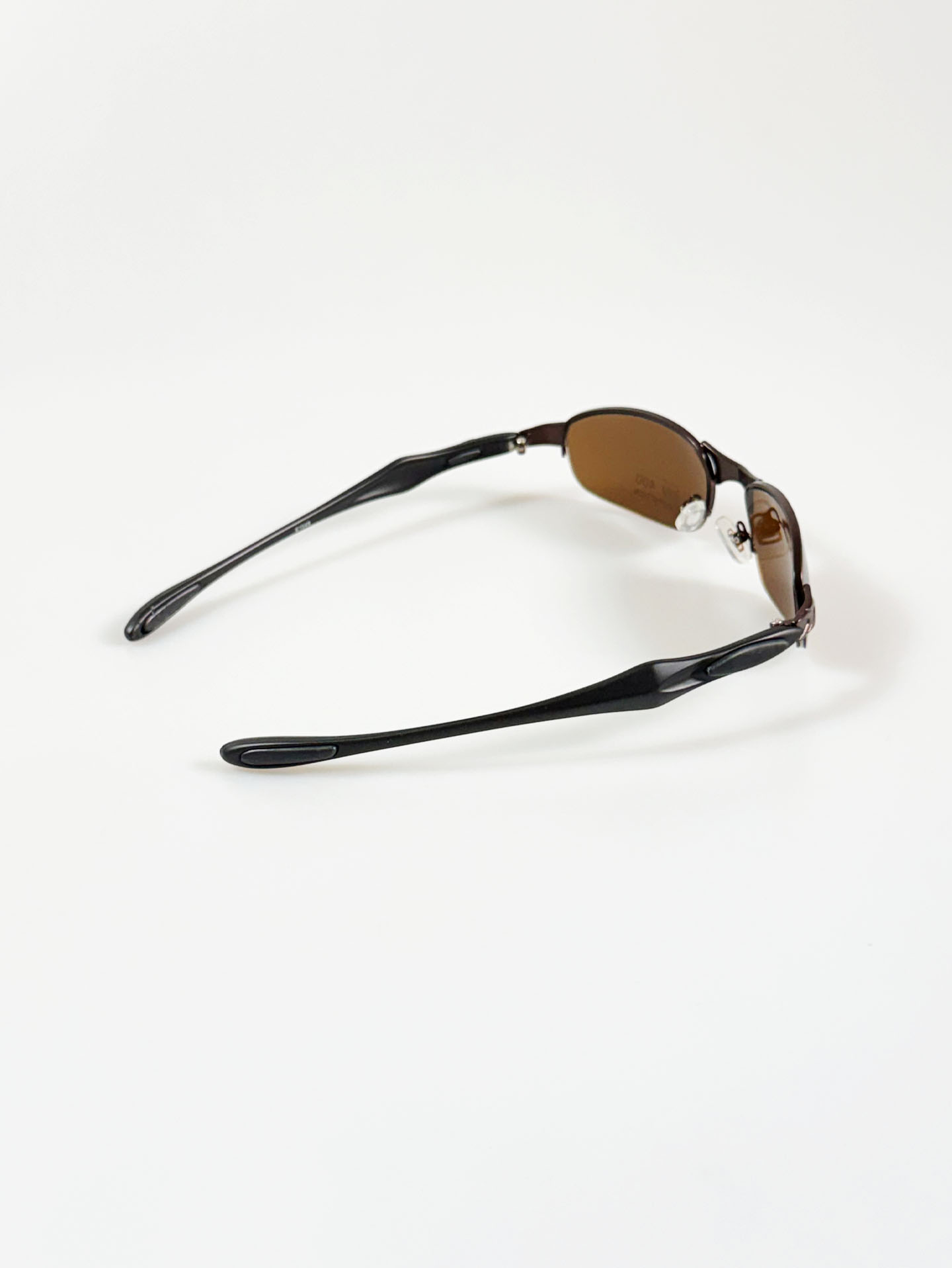 Bronze Semi-Rimless Square Metal Tint Sunglasses