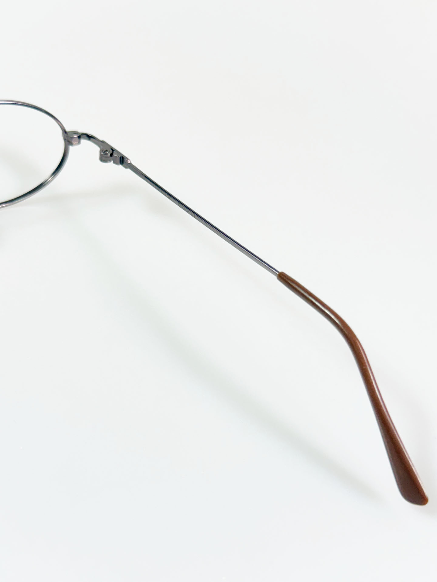90’s TORTOISE Gunmetal Slim Oval Frame Glasses